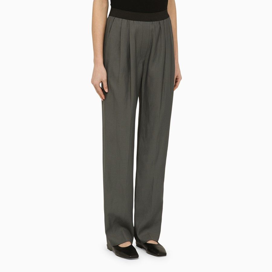 Loulou de Saison o1d2blof0824 Linen-Blend Pants in Grey Size 28" / US 6 / IT 42 - 3 Thumbnail