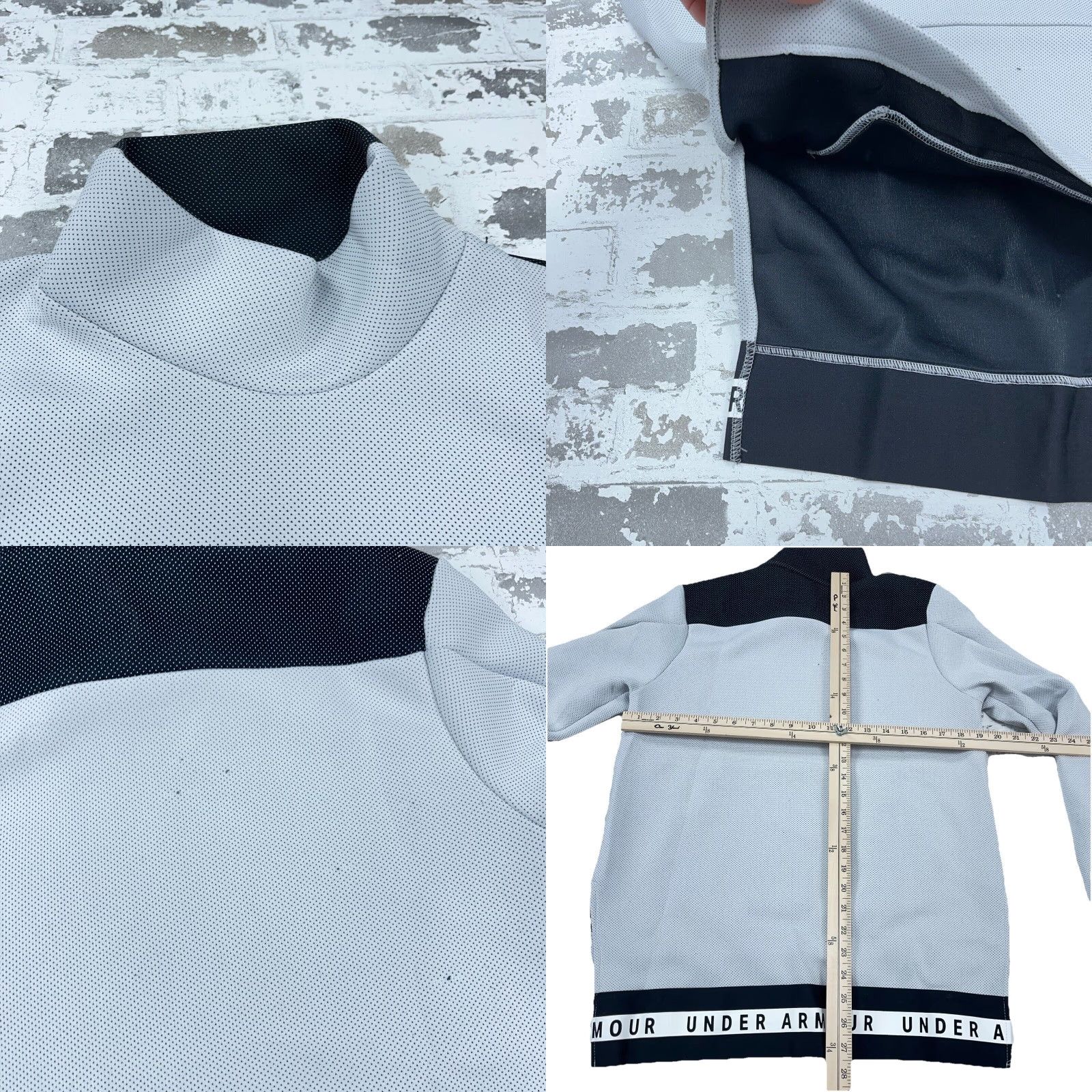 Under Armour Under Armour Sweatshirt Women M White Black Pullover Mock Neck Jersey Logo Breathable Moisture Wicking All Seasons Pockets Performance Sports Size M / US 6-8 / IT 42-44 - 8 Thumbnail
