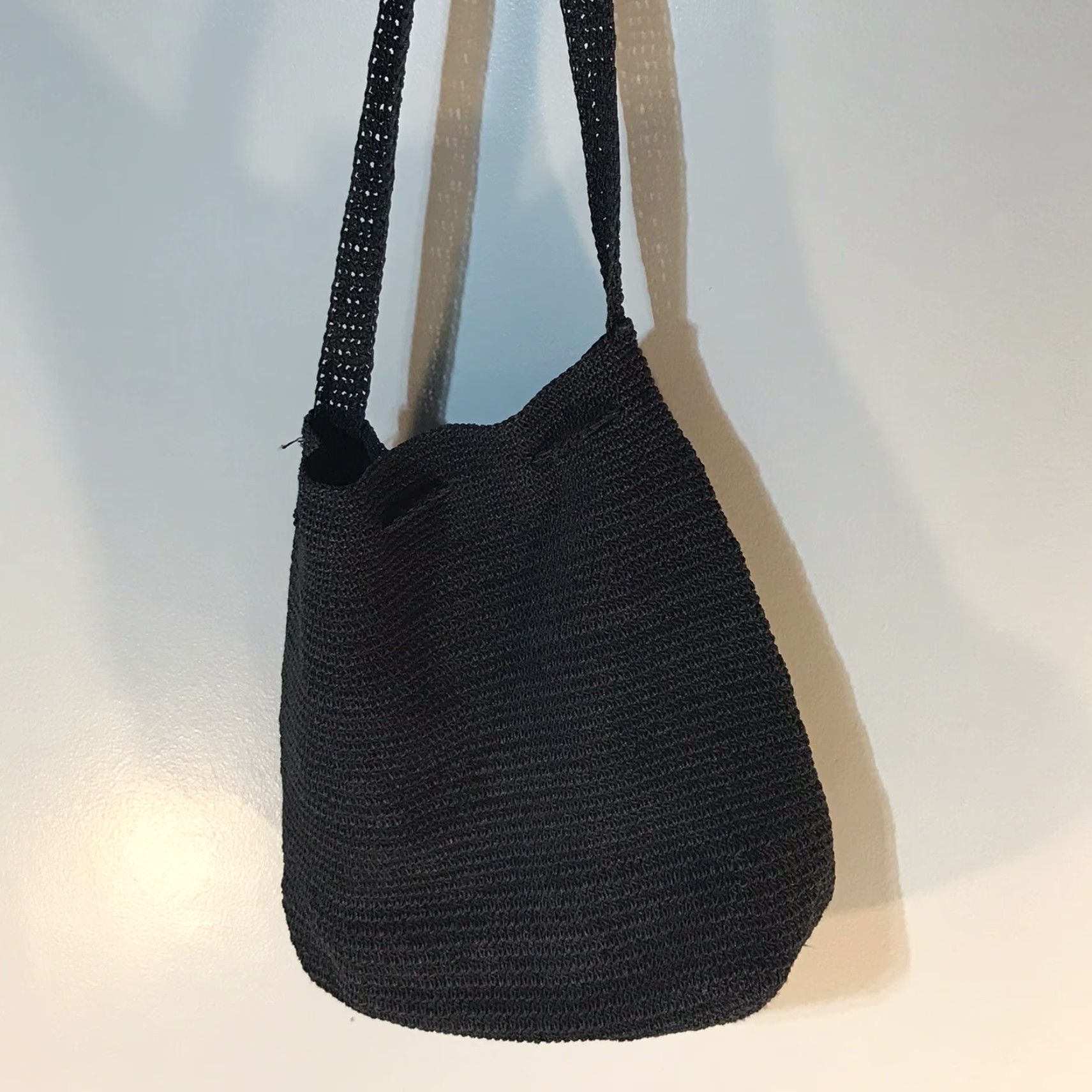 Faded Glory Faded Glory Black Drawstring Shoulder Bag Women Large Casual Travel Purse with Coin Accessory Size ONE SIZE - 3 Thumbnail