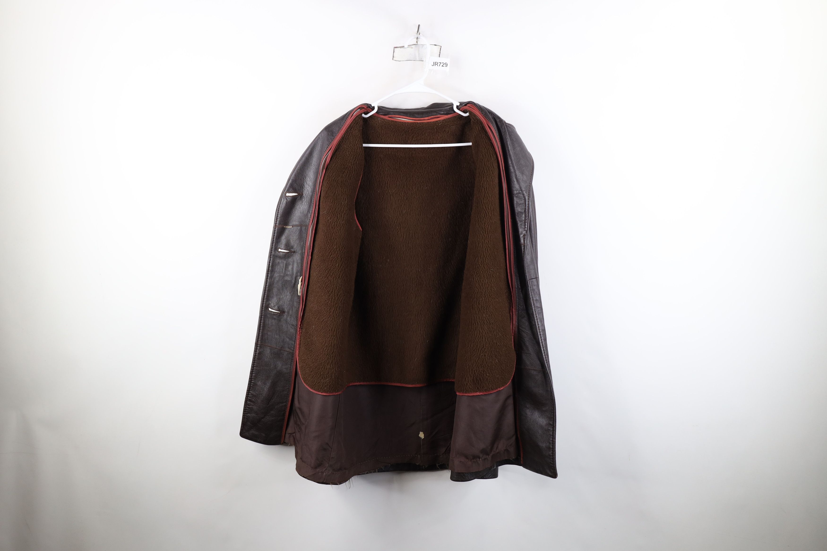 Vintage Vintage 70s Streetwear Leather Double Breasted Trench Coat Size L / US 10 / IT 46 - 9 Thumbnail