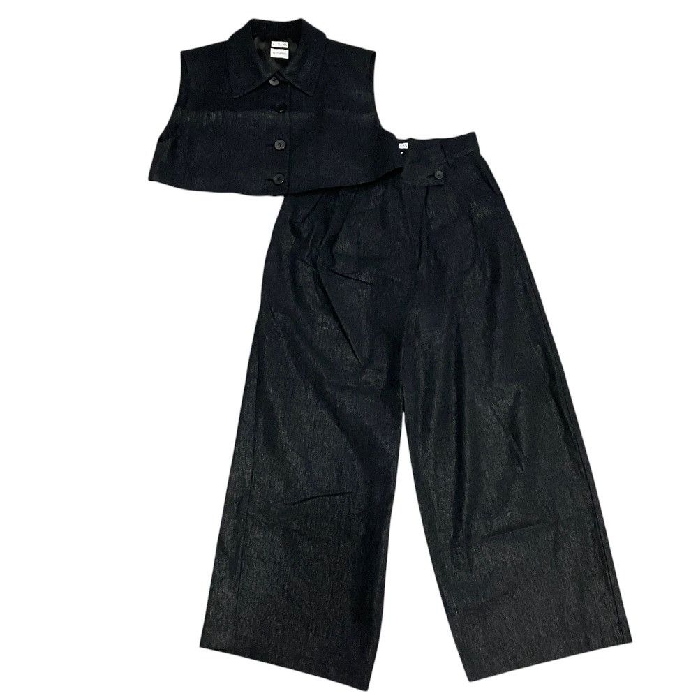 Other Other COLUMN PERMANENT cropped gilet wide pants set up Textile Suits DUTY FREE for USA Size ONE SIZE - 1 Thumbnail