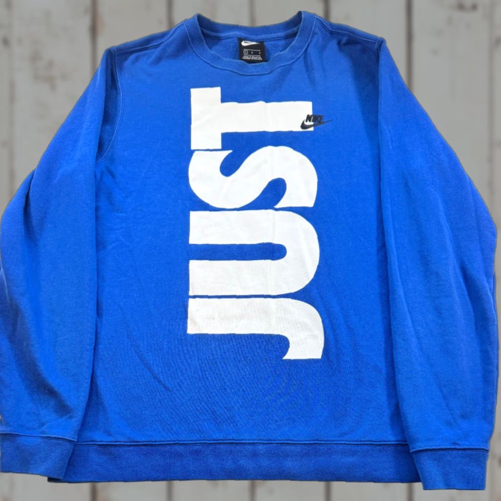 Nike Nike Mens Large AR2606-438 JDI Front & Back Print Crew Neck Blue Sweatshirt 2154 Size US L / EU 52-54 / 3 - 1 Thumbnail