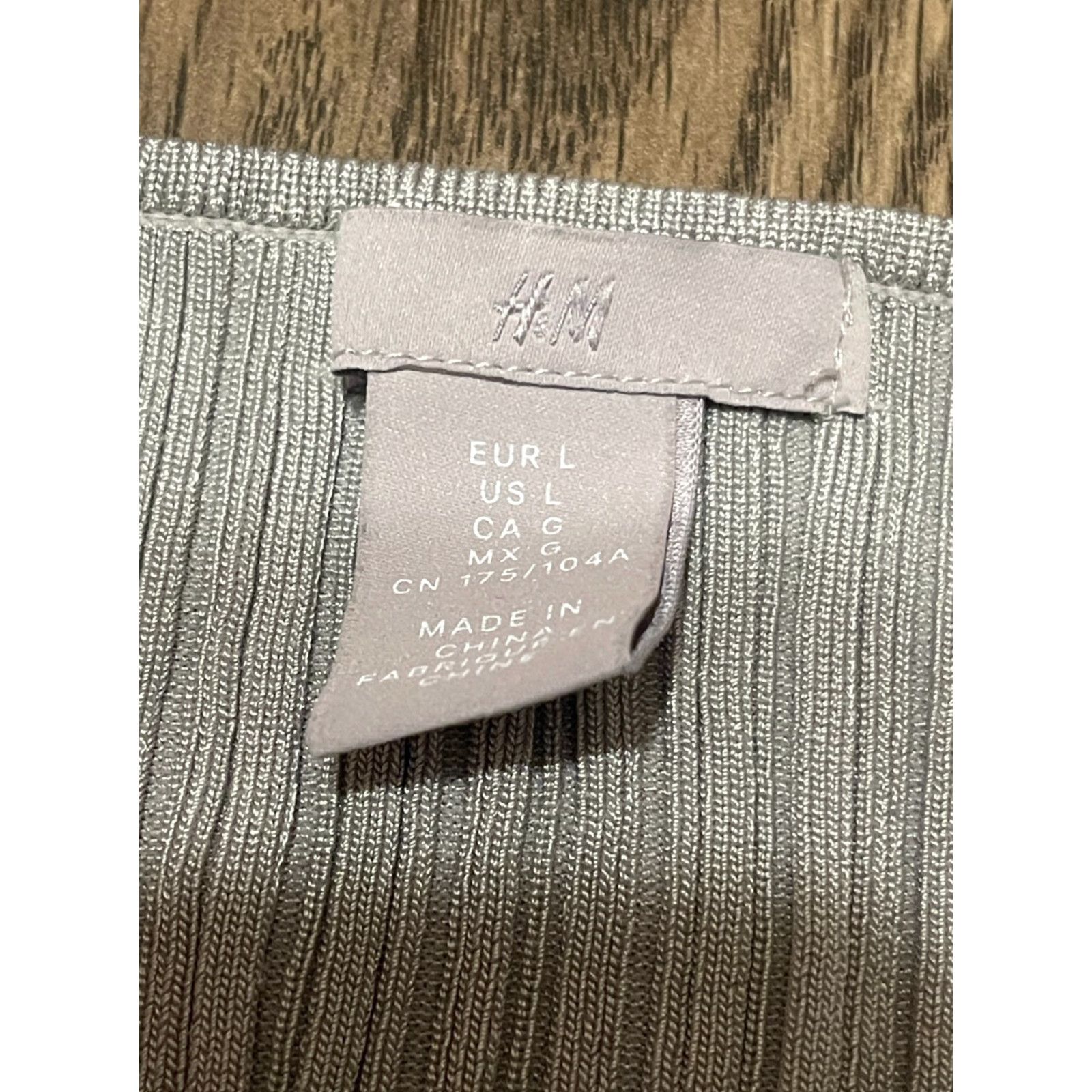 H&M H&M Dress Women's Large Gray Long Sleeve Square Neck Maxi Dress Size L / US 10 / IT 46 - 4 Thumbnail