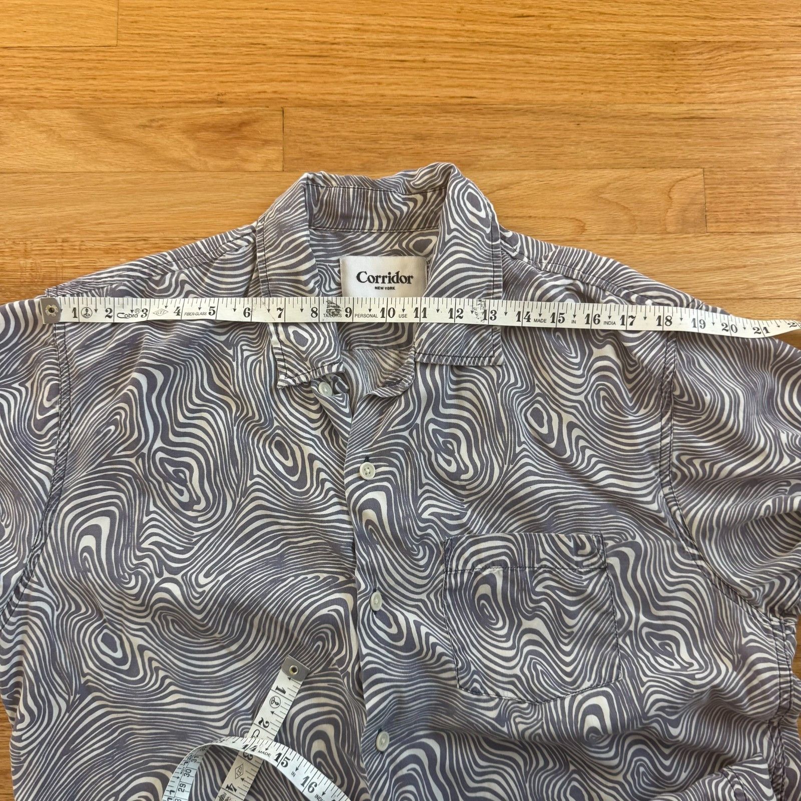 Corridor Corridor SS22 In Bloom Lyocell Contour Print Vacation Shirt Size US L / EU 52-54 / 3 - 5 Thumbnail