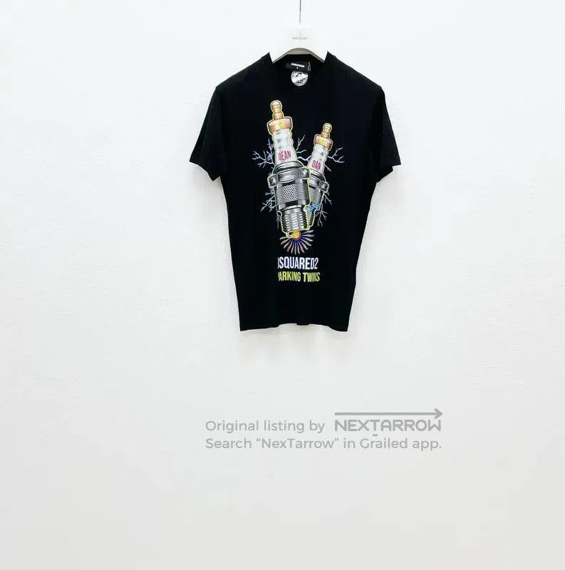Dsquared2 DSQUARED2 Men's Black Cotton Short Sleeve T-Shirt . Size US L / EU 52-54 / 3 - 1 Thumbnail