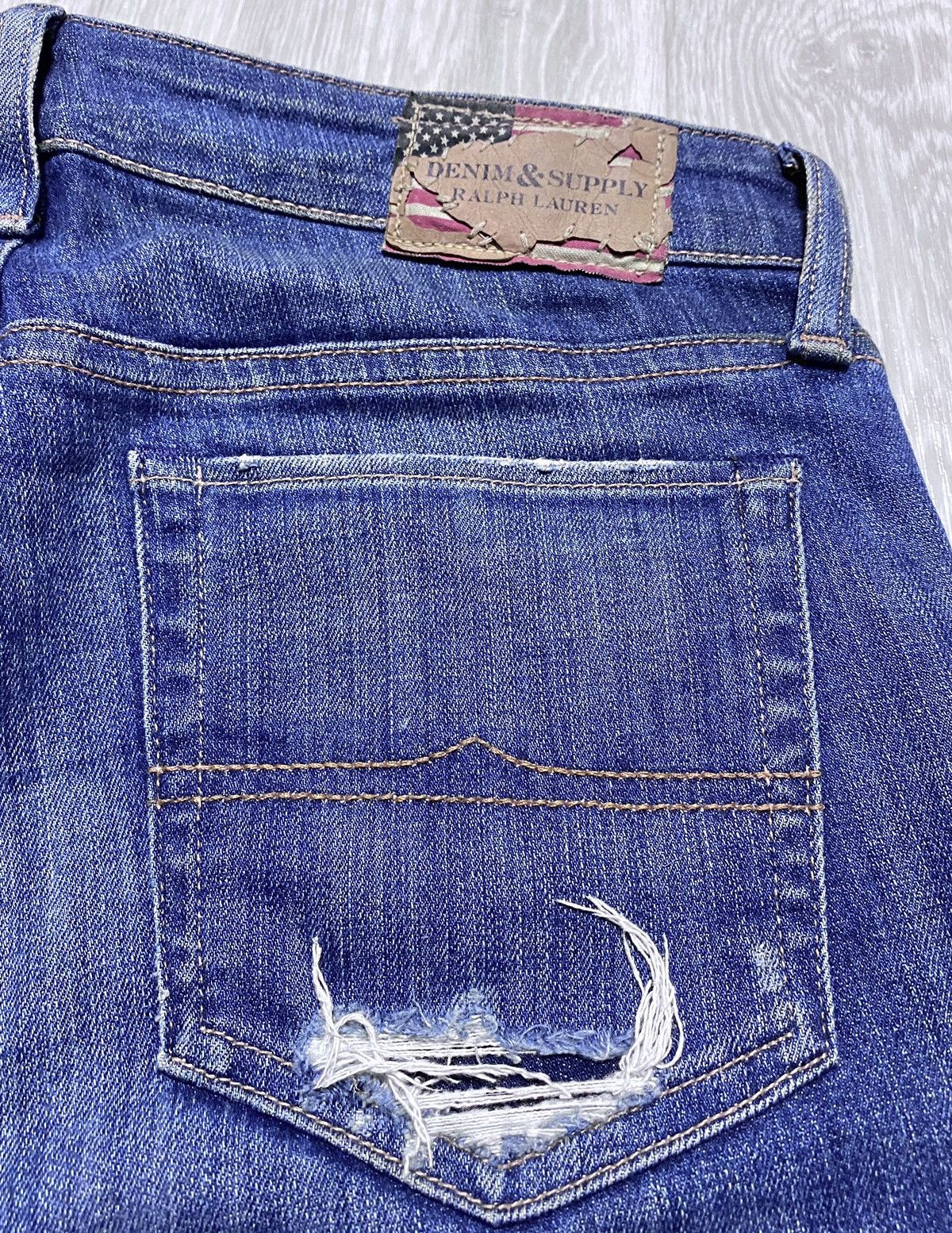 Denim & Supply Ralph Lauren DS RL Ralph Lauren Washed Torn Distressed Skinny Jeans Denim Size 27" / US 4 / IT 40 - 24 Thumbnail
