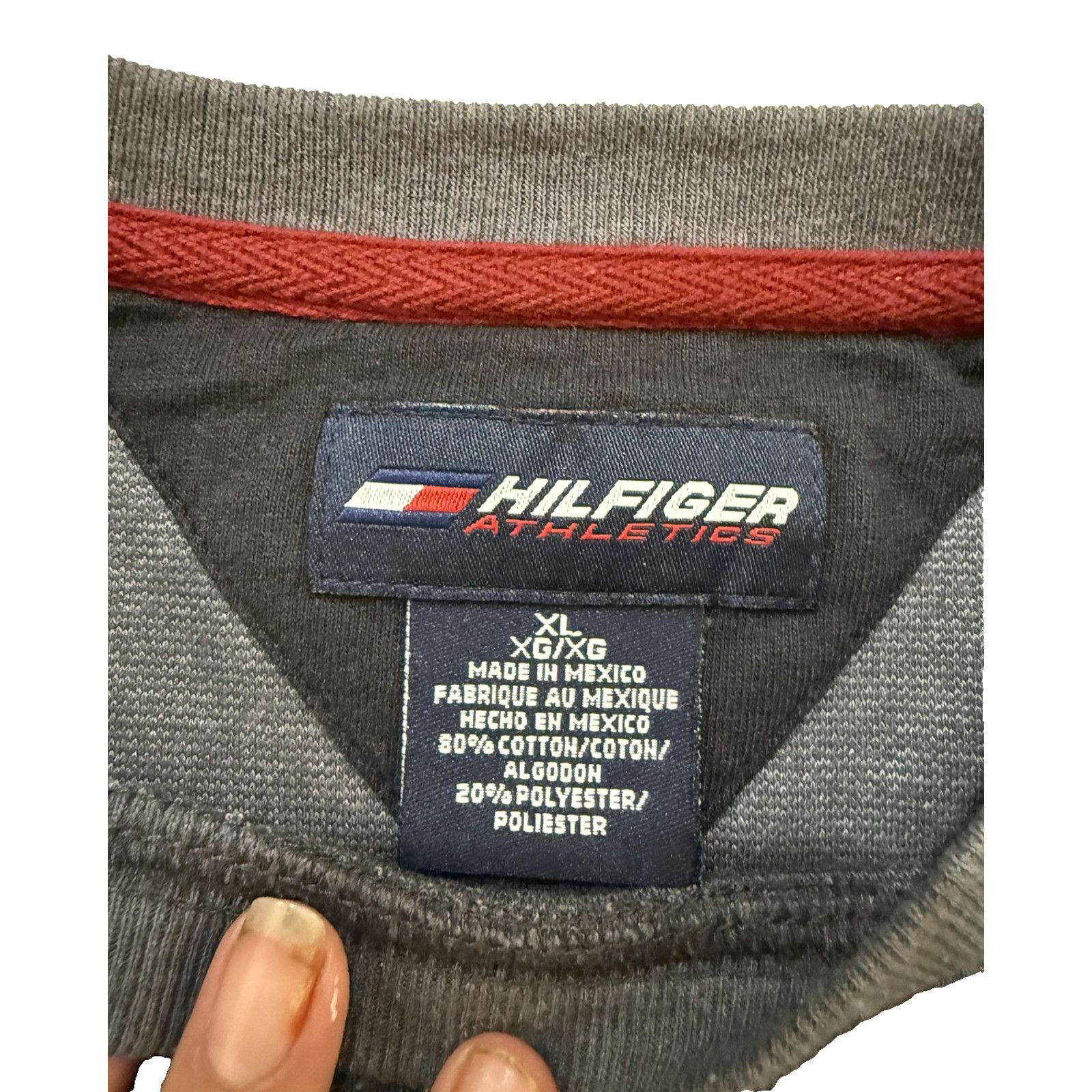 Tommy Hilfiger Vintage Tommy Hilfiger Athletics TShirt XL Gray Black 90s Size US XL / EU 56 / 4 - 3 Thumbnail
