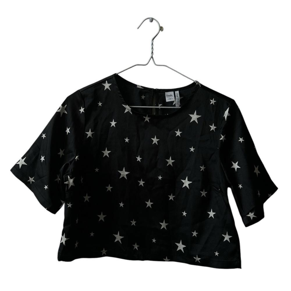 Designer Twik Par Simons XS Star Print silk Blouse Size XS / US 0-2 / IT 36-38 - 1 Thumbnail