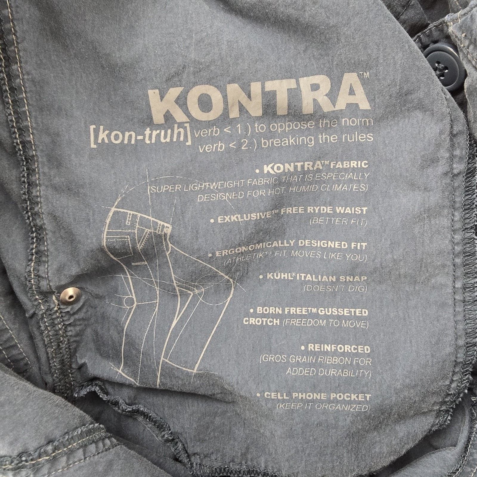 Kuhl Kuhl Kontra Chino Pants Mens 40X32 Blue Pockets Hiking Size US 40 / EU 56 - 5 Thumbnail