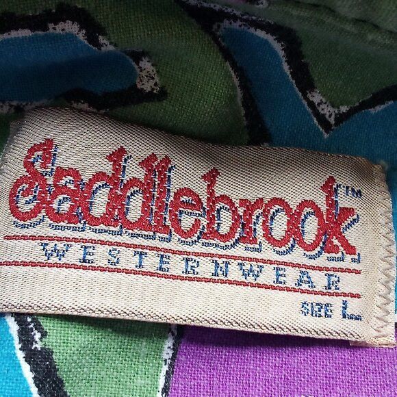 Vintage Vintage Saddlebrook Westernwear Abstract Geometric Shirt Size US L / EU 52-54 / 3 - 3 Thumbnail