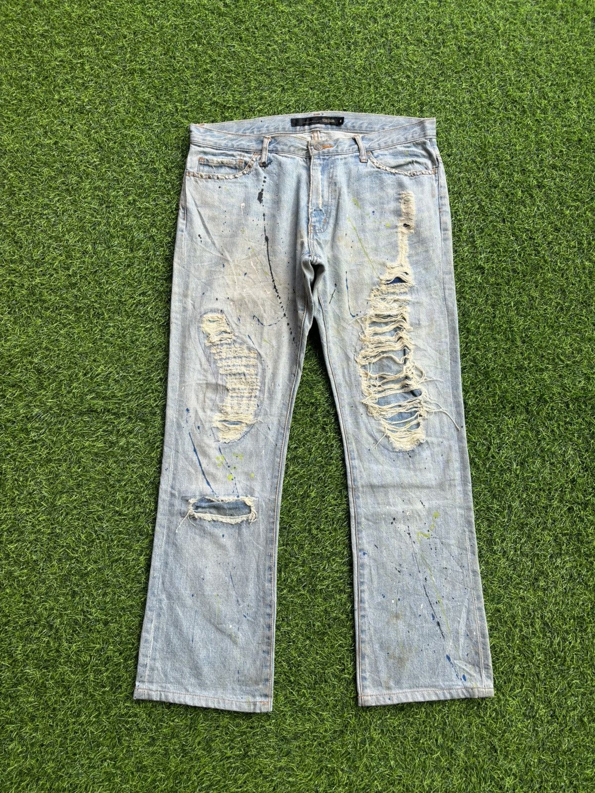 If Six Was Nine Flare Schlussel Distressed Ifsixwasnine Style Jeans Size US 35 - 1 Thumbnail