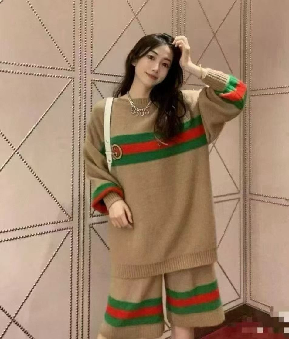 Gucci Gucci Striped Double G Knit Set Size US XS / EU 42 / 0 - 7 Thumbnail