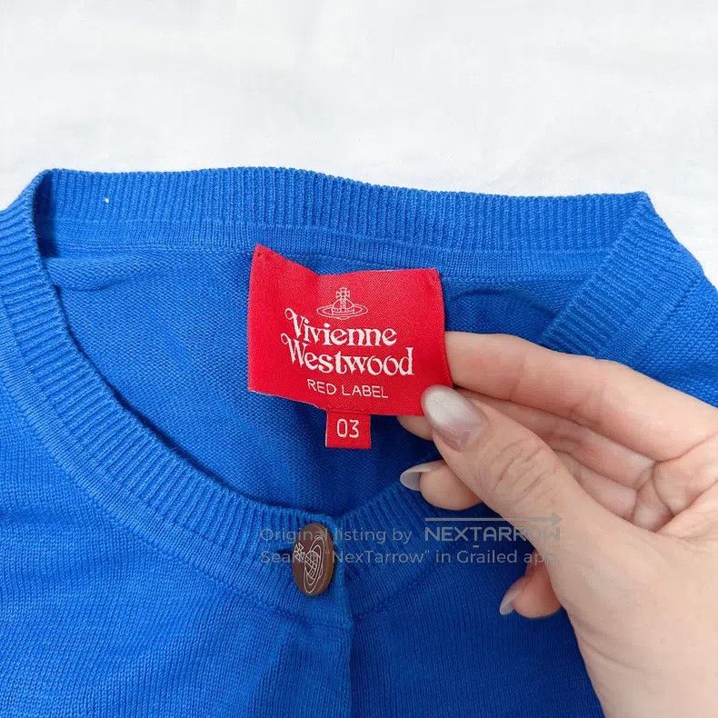Vivienne Westwood Vivienne Westwood Classic Cardigan Jacket, Navy Blue Size L / US 10 / IT 46 - 3 Thumbnail