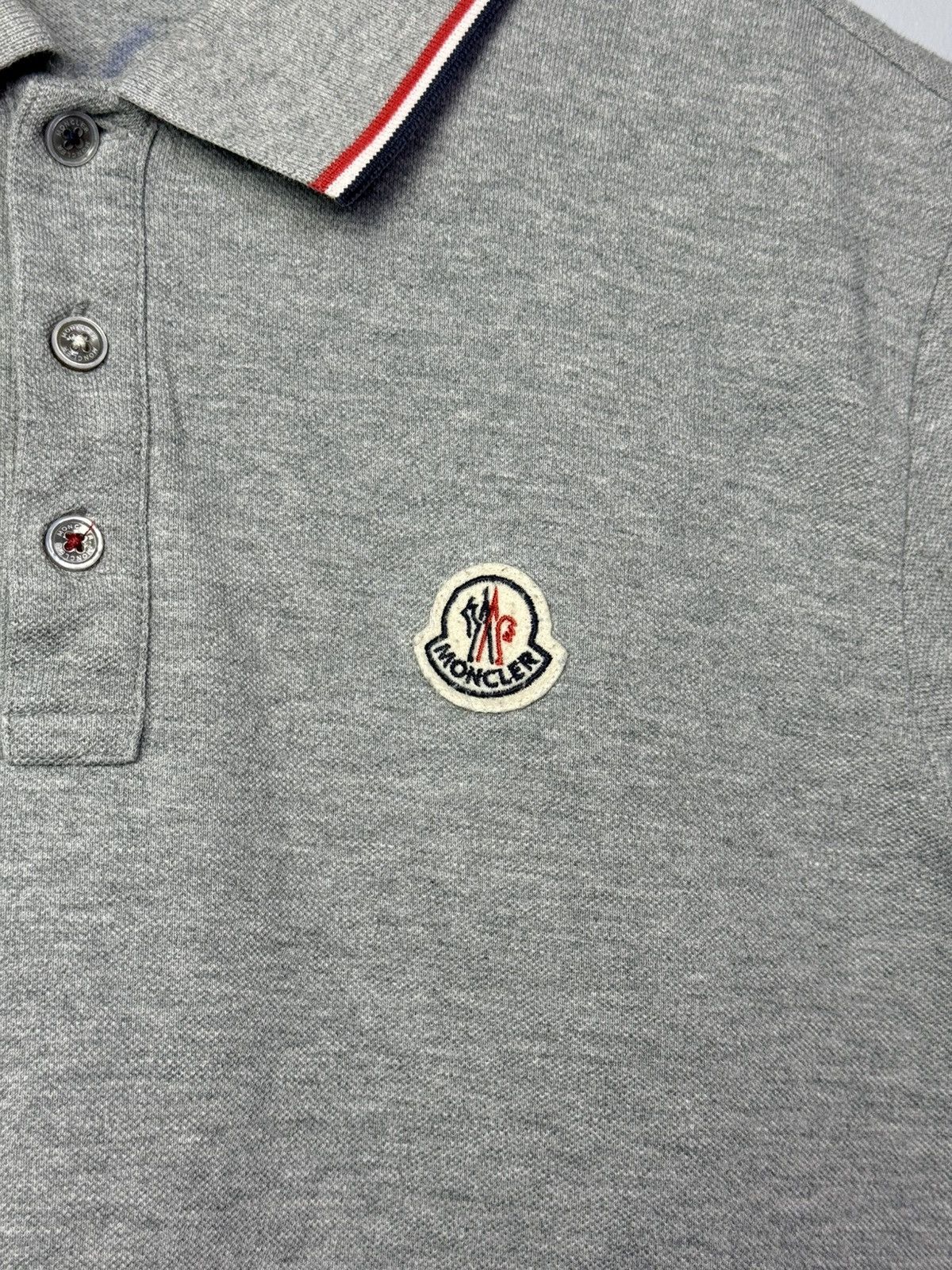 Moncler Moncler Grey Polo Shirt Size US L / EU 52-54 / 3 - 4 Thumbnail