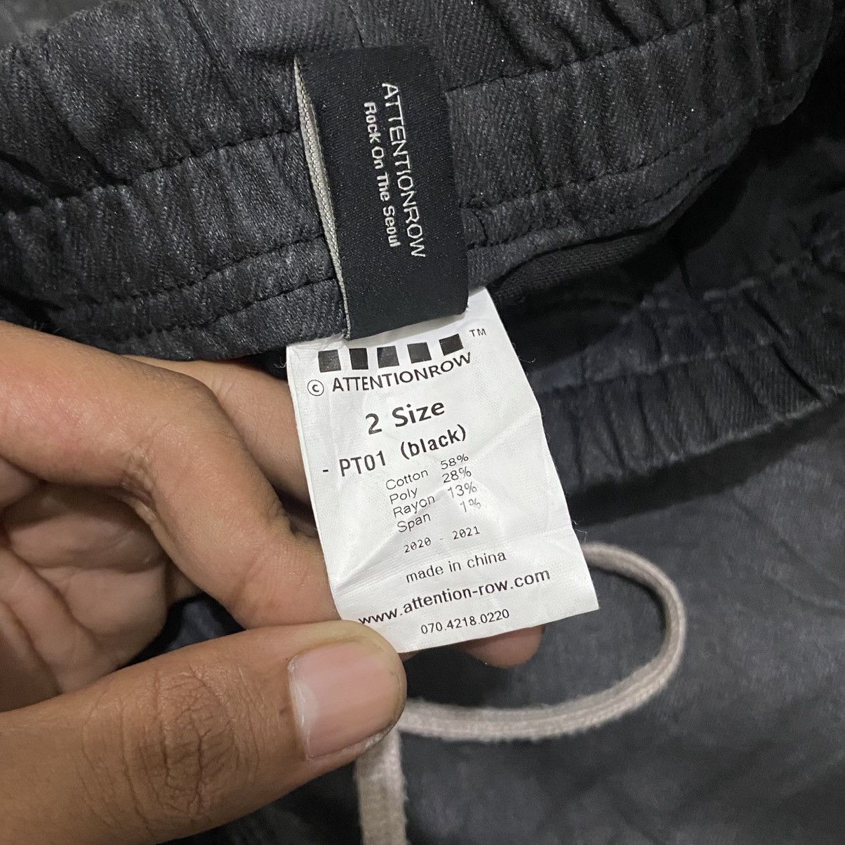Japanese Brand Attentionrow Cargo Drawstring Drop Cotch Waxed Longpants Size US 30 / EU 46 - 6 Thumbnail