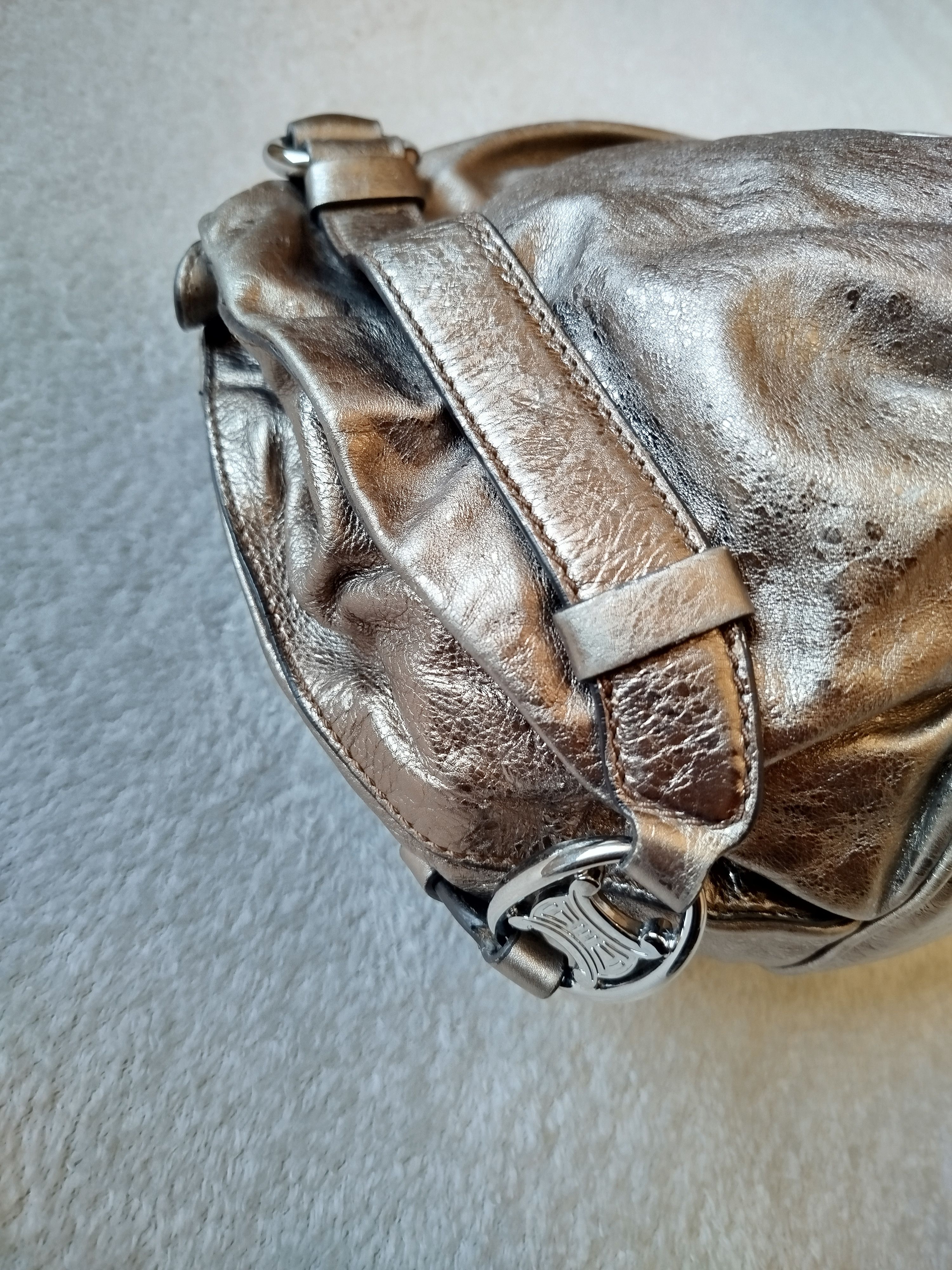 Celine CELINE BITTERSWEET leather handbag gold metallic Size ONE SIZE - 6 Thumbnail