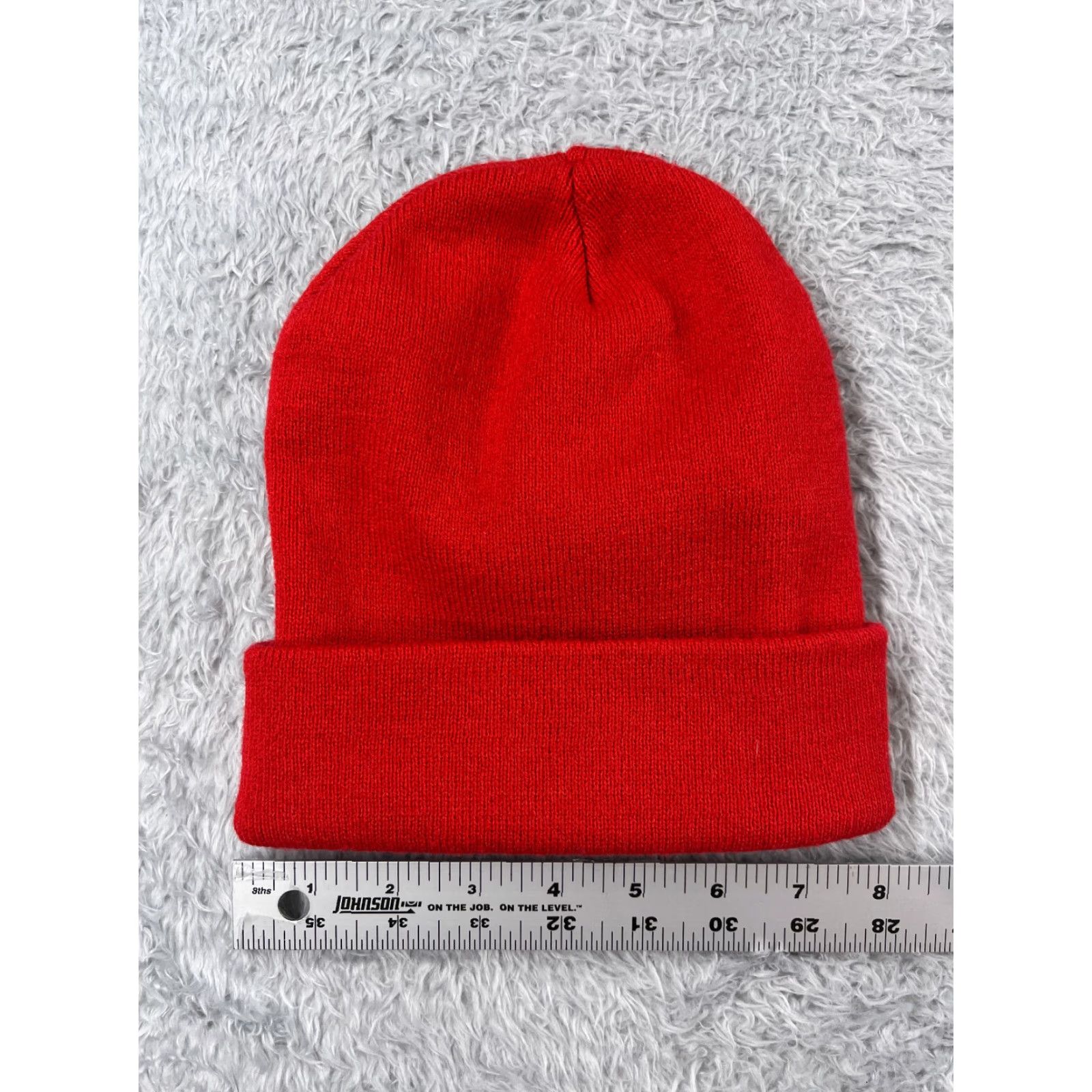 Vintage VINTAGE Beanie Toque Adult One Size Red Knit 100% Acrylic Winter Snow Ski Outdoors Size ONE SIZE - 3 Thumbnail