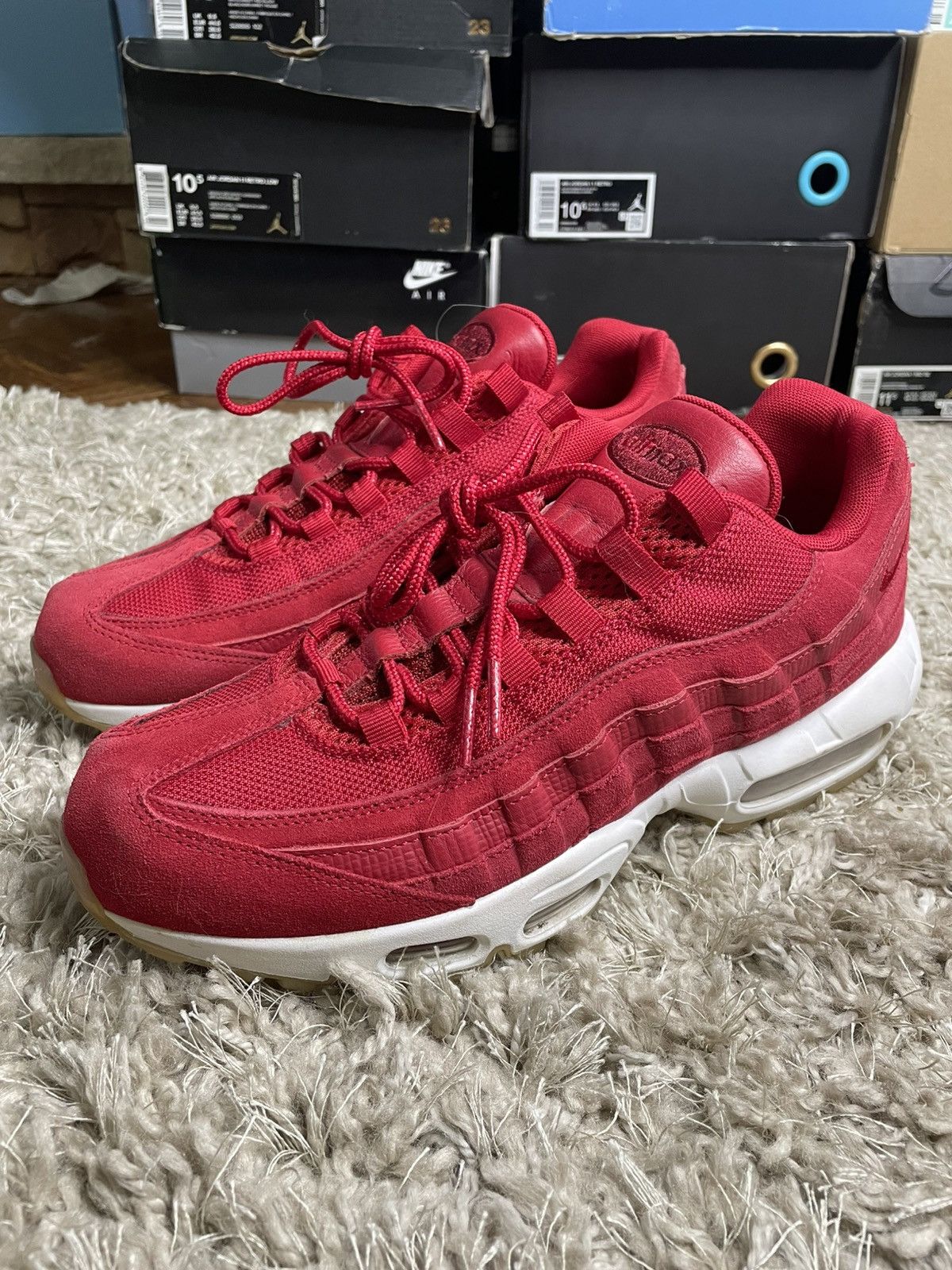 Nike Nike Air Max 95 Premium Gym Red Size US 9 / EU 42 - 1 Thumbnail