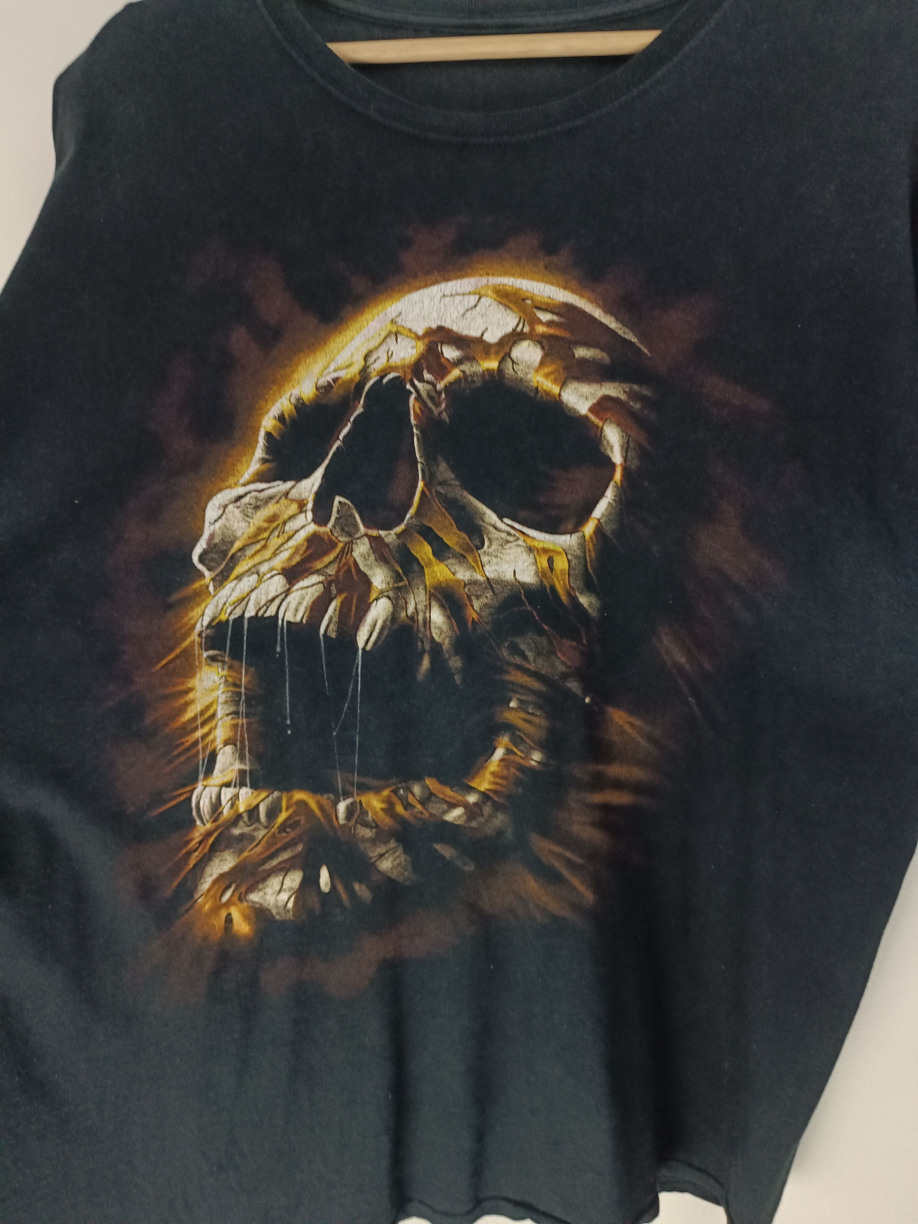 Vintage VINTAGE Y2K SCREAMING SKULL AFFLICTION METAL PUNK ROCK TEE Size US XL / EU 56 / 4 - 9 Thumbnail