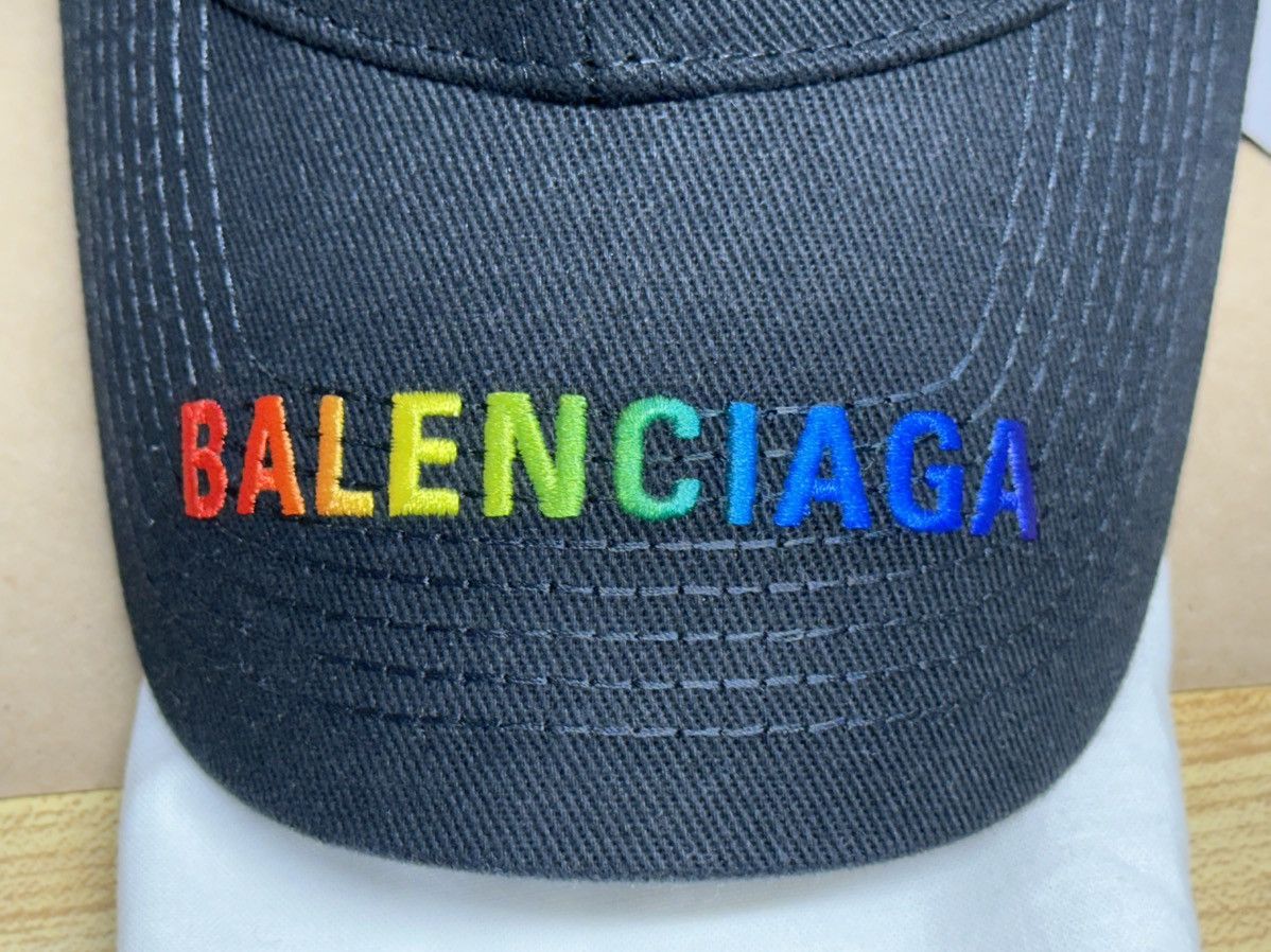 Balenciaga BALENCIAGA Rainbow Logo hat Size ONE SIZE - 3 Thumbnail