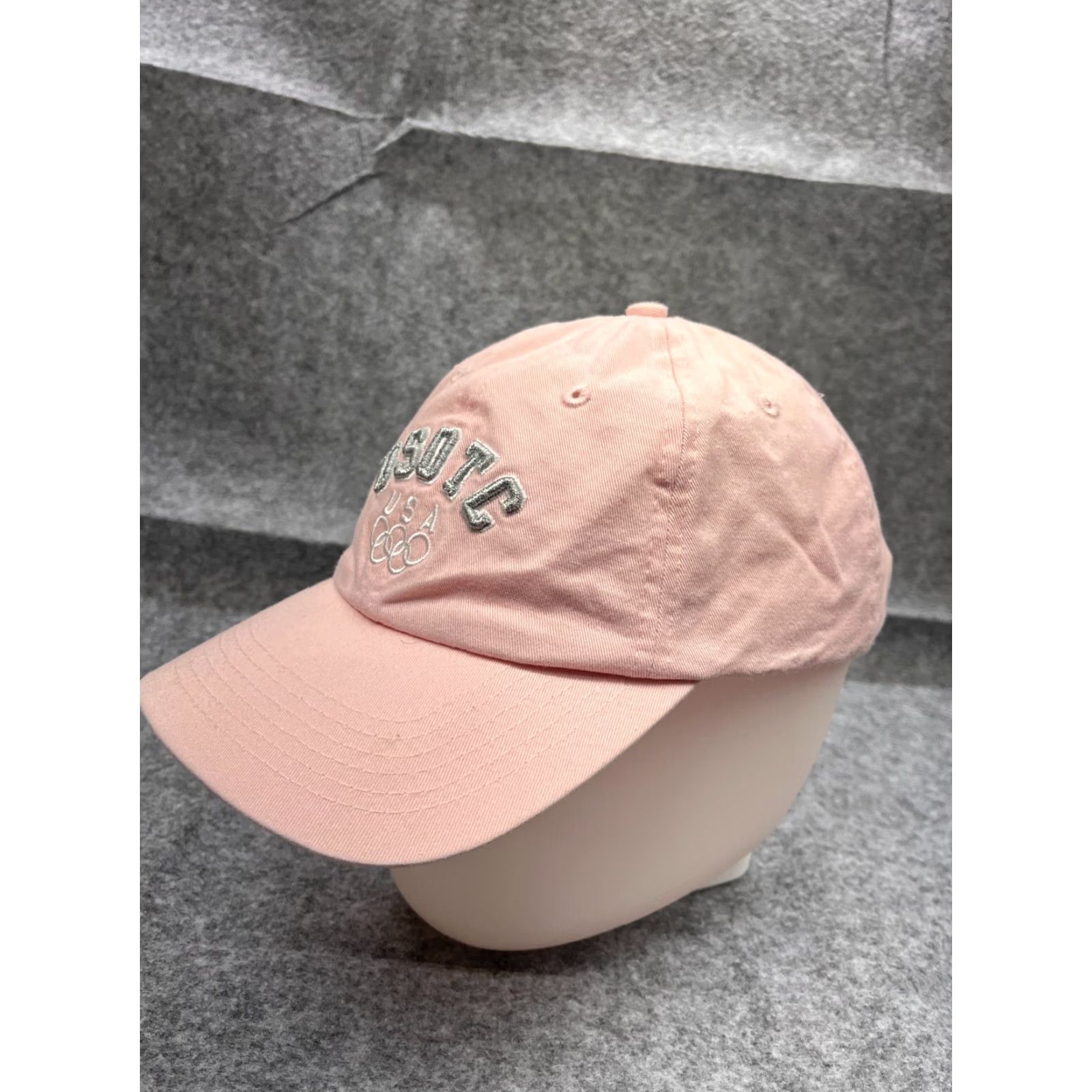 Vintage Olympic Hat Cap Strap Back Adult One Size Pink 100% Cotton Size ONE SIZE - 4 Thumbnail