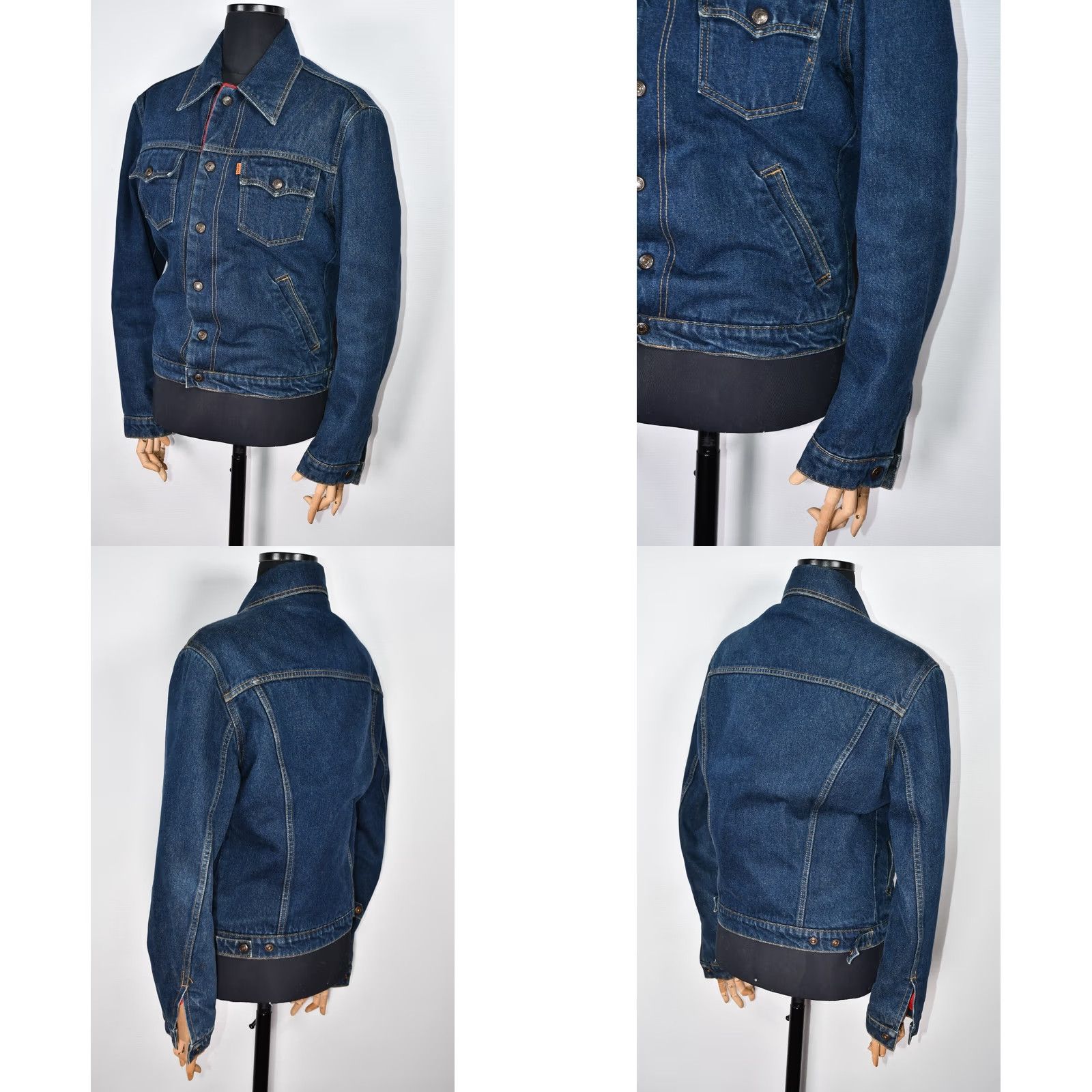 Levi's VINTAGE Levi's Jacket Women L 90s Sherpa Blue 71696 02 Italy Orange Tab Red Fur Lined 100% Genuine Very Good Size L / US 10 / IT 46 - 8 Thumbnail