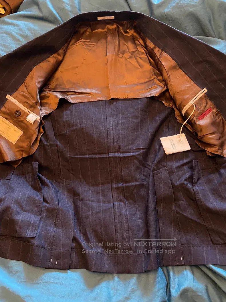 Brunello Cucinelli brunello cucinelli Suit set, wool, linen, and silk blended Size 50L - 9 Thumbnail