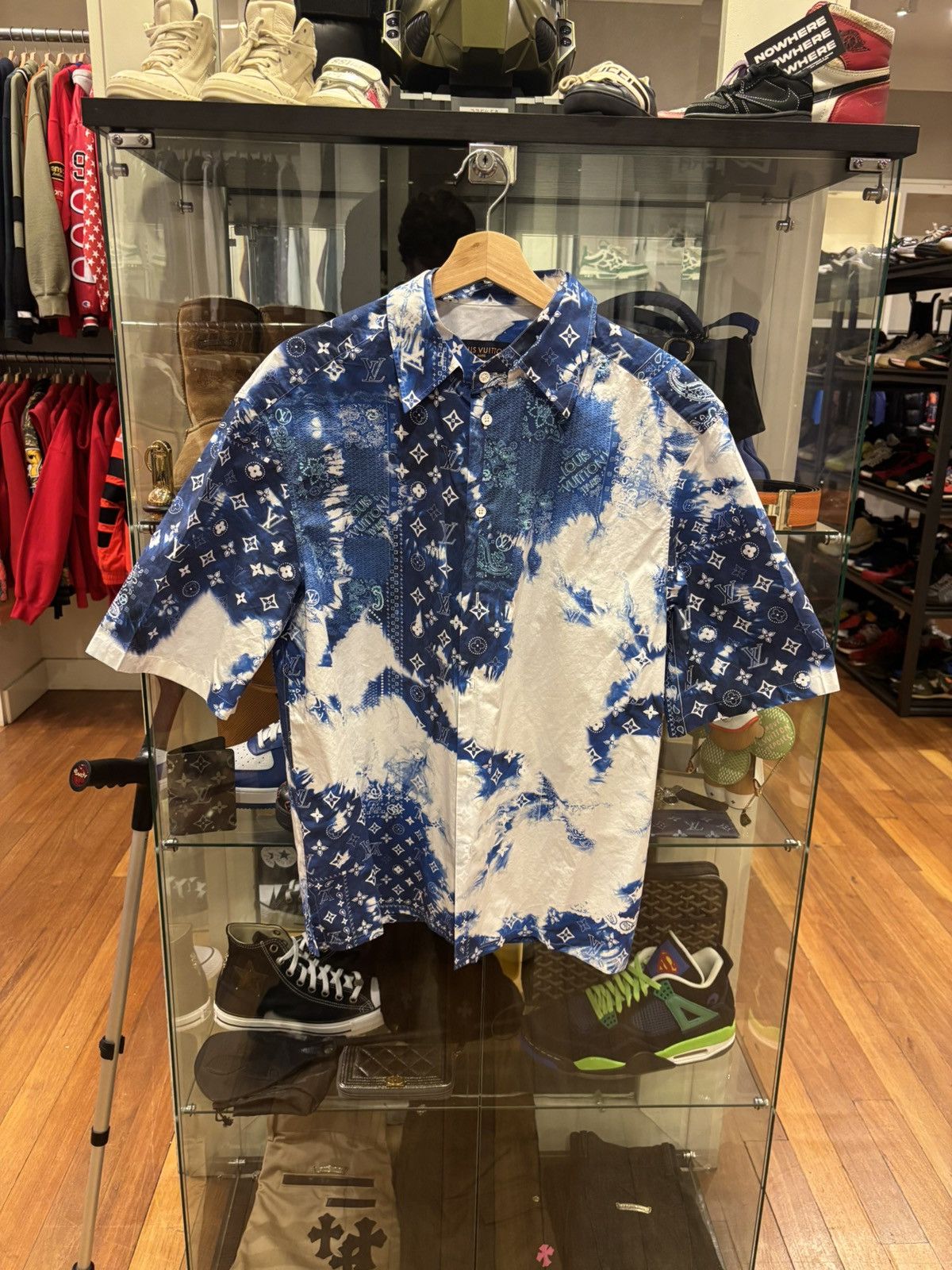 Louis Vuitton Monogram Bandana Button Up Short Sleeve Shirt