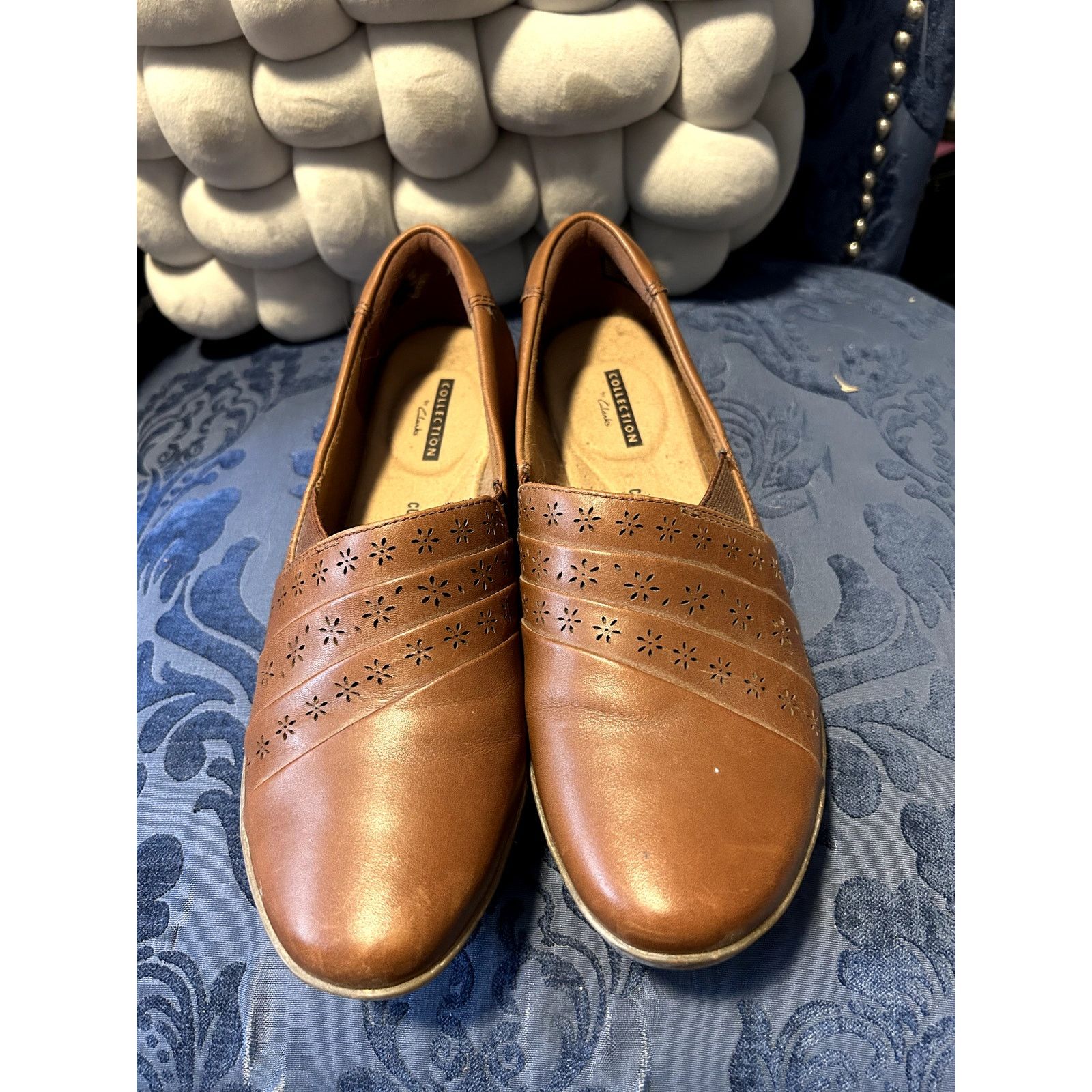 Clarks Clarks Camel Tan Leather Everlay Uma size 8/EU 39 Size US 8 / IT 38 - 3 Thumbnail
