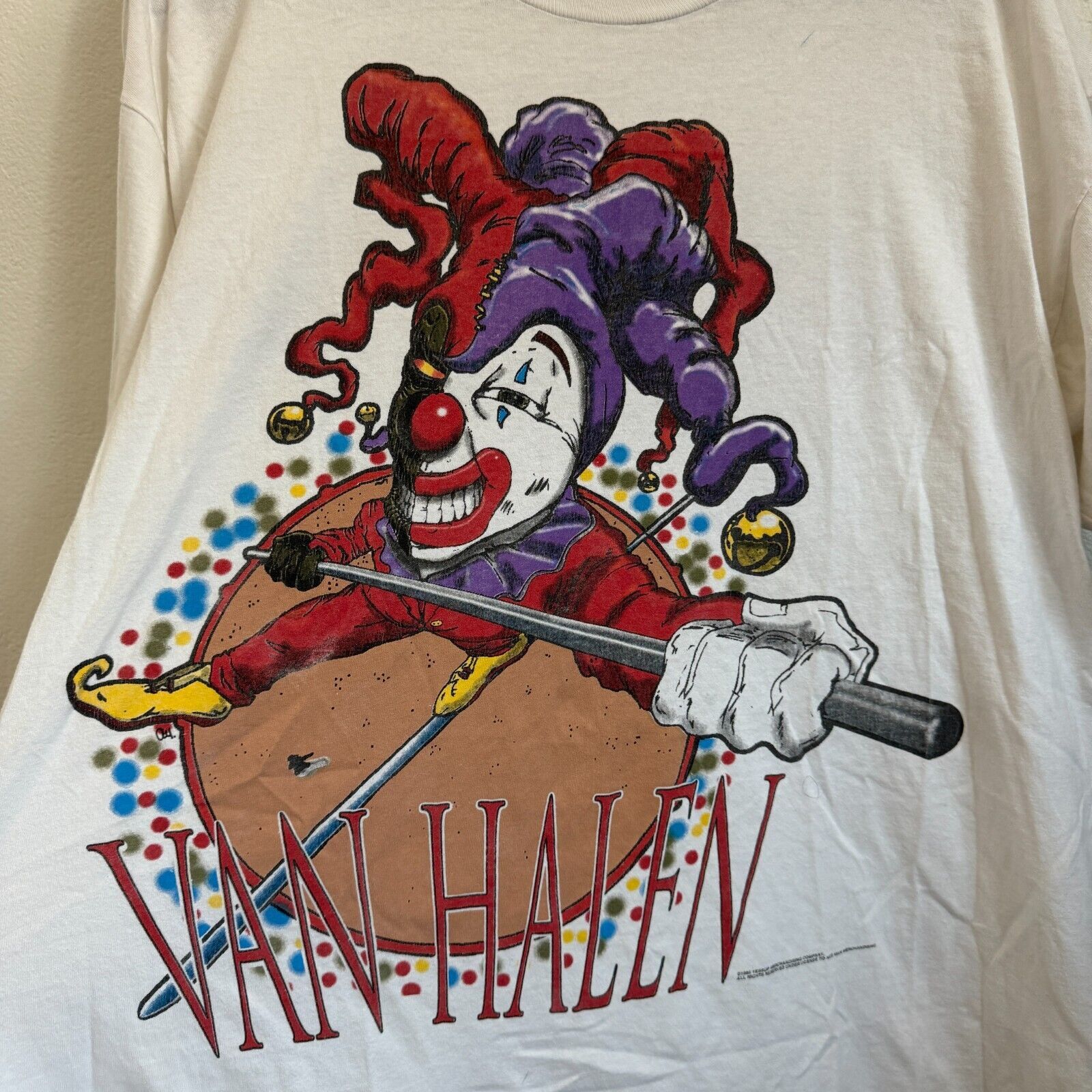 Fruit Of The Loom Vintage 90s 1995 Van Halen Band Jester Clown Balance Tour XL Size US XL / EU 56 / 4 - 3 Thumbnail