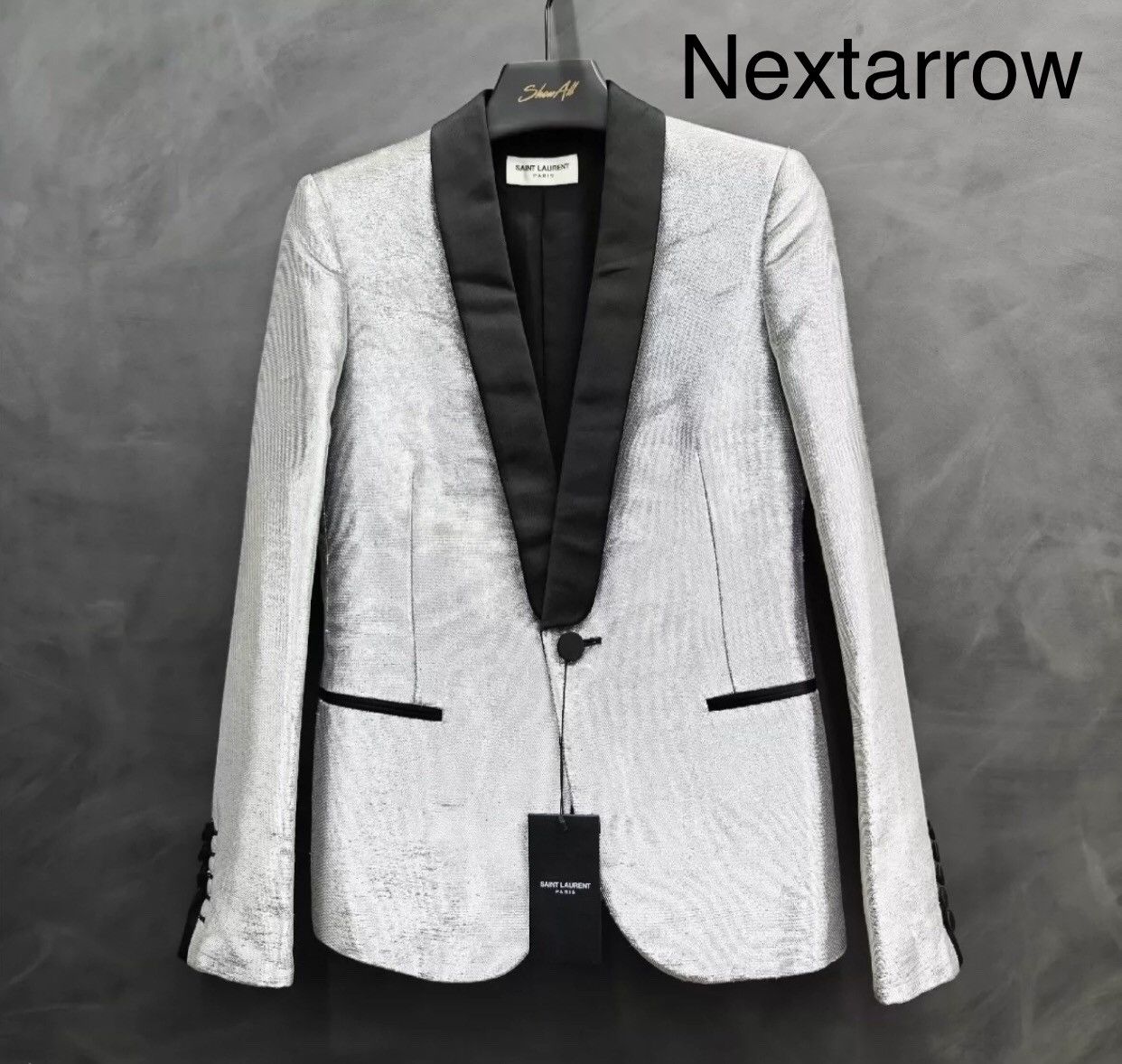 Saint Laurent Paris × Yves Saint Laurent Saint Laurent SLP Sparkling Pink Suit2412-Nextarrow Size 46S - 1 Thumbnail