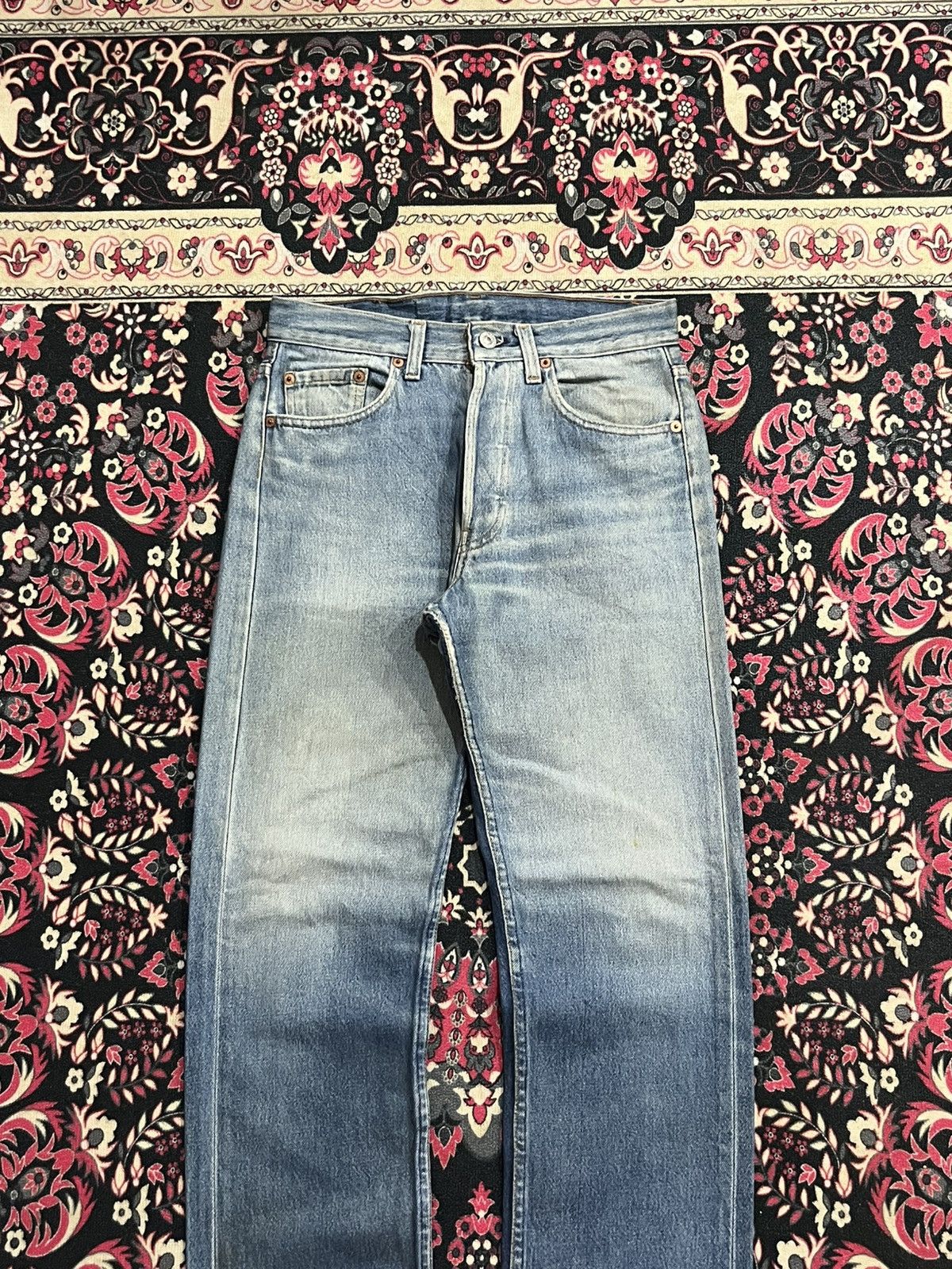 Levi's Vintage 80s Levi’s 501xx Made in Usa Blue Washed Jeans Size US 29 - 3 Thumbnail