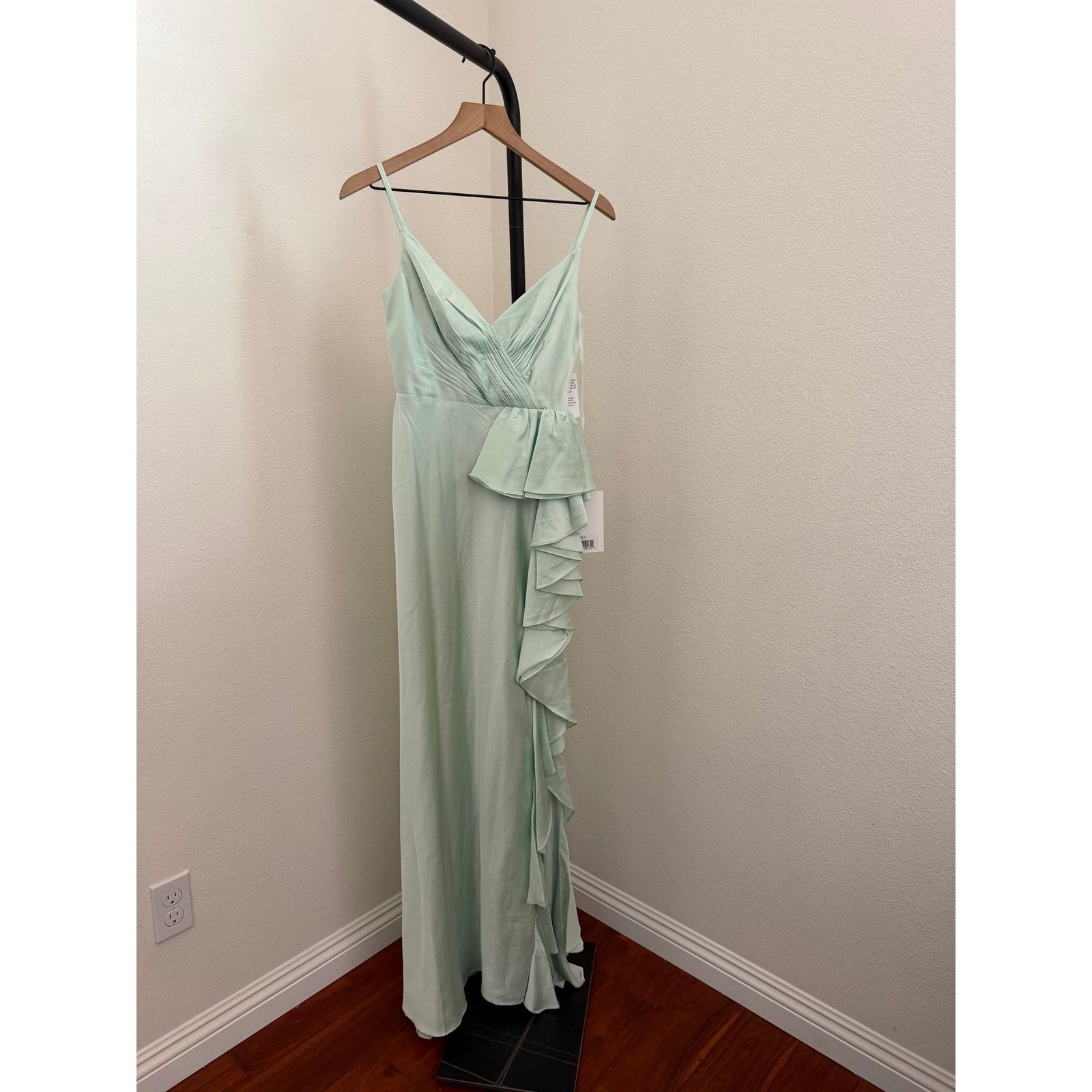 Mac Duggal MAC DUGGAL 12506 cocktail wrap periwinkle blue dress Size XS / US 0-2 / IT 36-38 - 5 Thumbnail