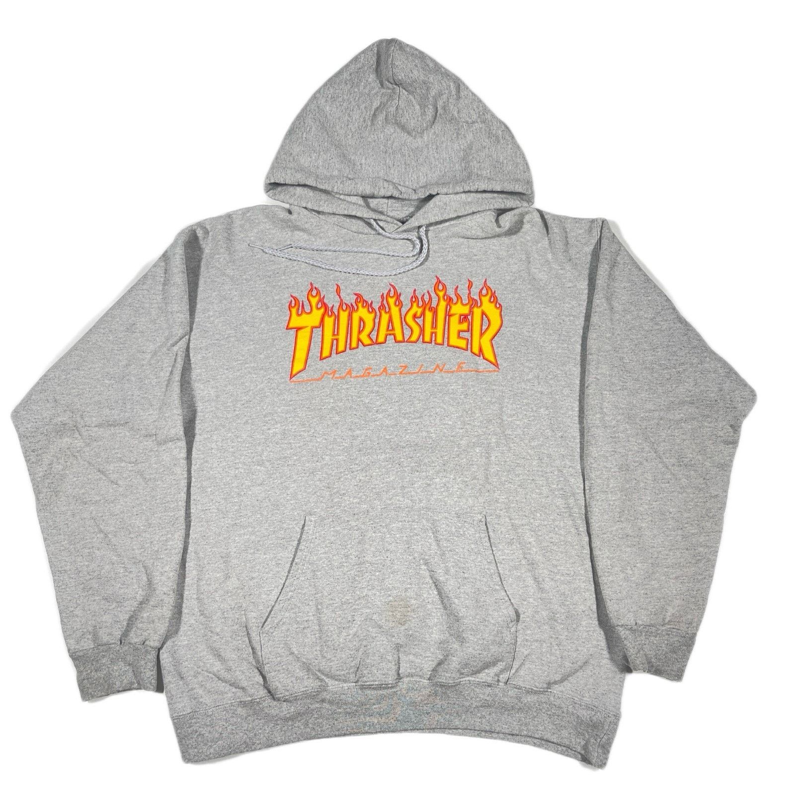 Thrasher Thrasher Flame Logo Hoodie Sweater Pullover Gray Size Medium Size US M / EU 48-50 / 2 - 1 Thumbnail