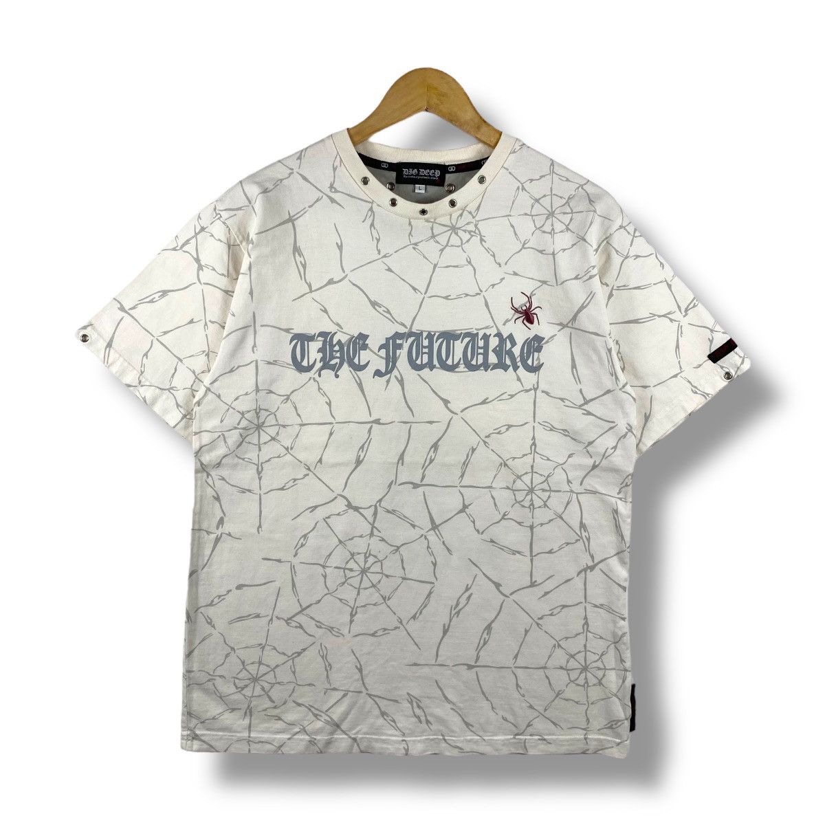 Japanese Brand × Seditionaries Vintage DIG DEEP Spider Web Full Print Graphic Punk Goth Tee Size US L / EU 52-54 / 3 - 1 Thumbnail