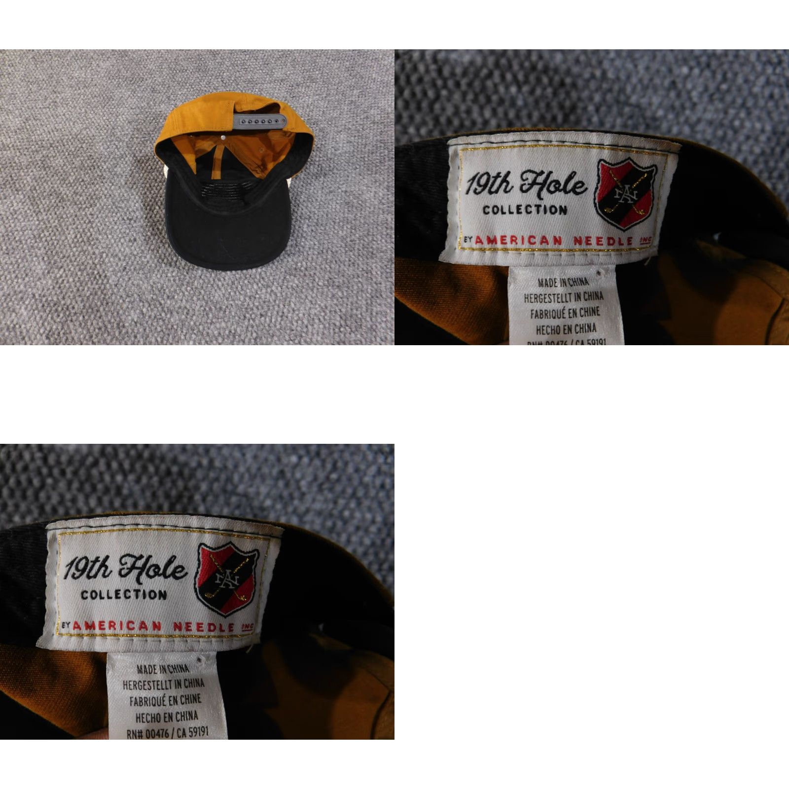 American Needle American Needle Baseball Hat Mens Adjustable Brown Black Texas Open 1980 Patch V Size ONE SIZE - 8 Thumbnail