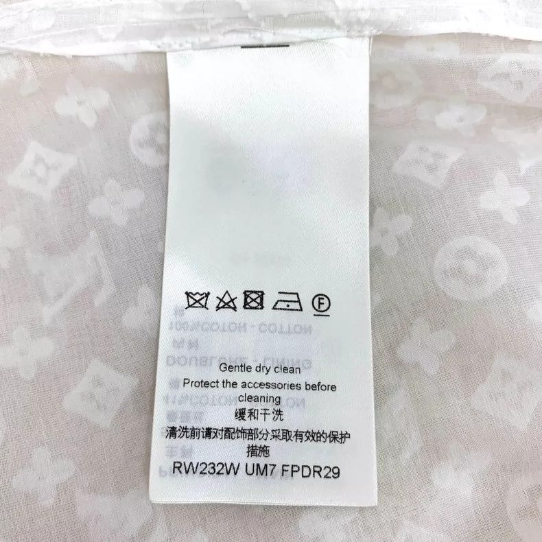 Louis Vuitton Louis Vuitton White logo embossed mulberry silk sleeveless Size XS / US 0-2 / IT 36-38 - 7 Thumbnail