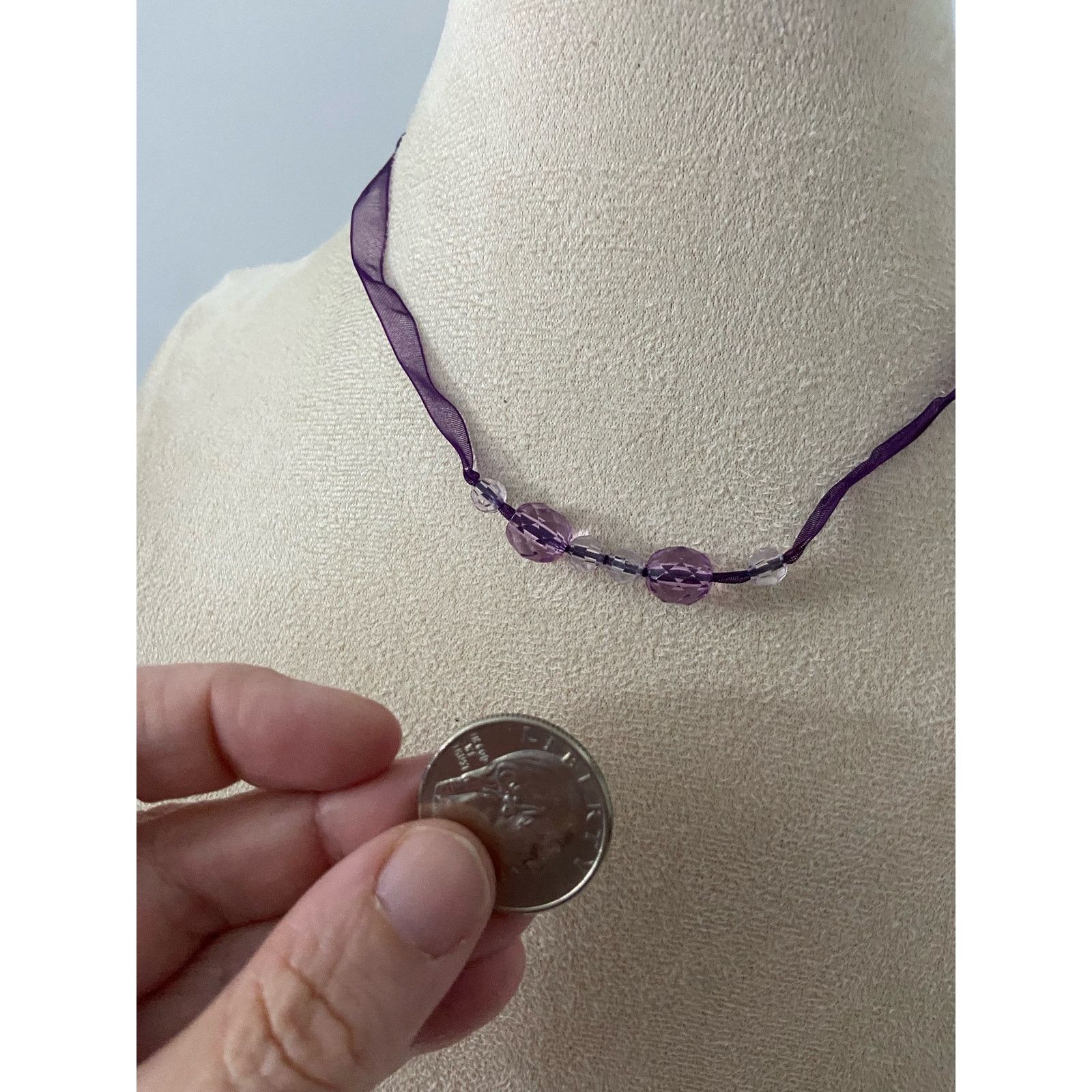 Other Purple ribbon choker necklace Size ONE SIZE - 2 Thumbnail