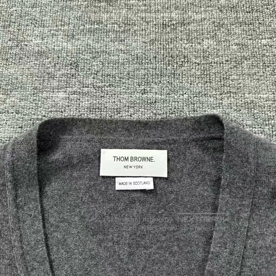Thom Browne thom browne gray white stripe cashmere cardigan. Size US S / EU 44-46 / 1 - 3 Thumbnail