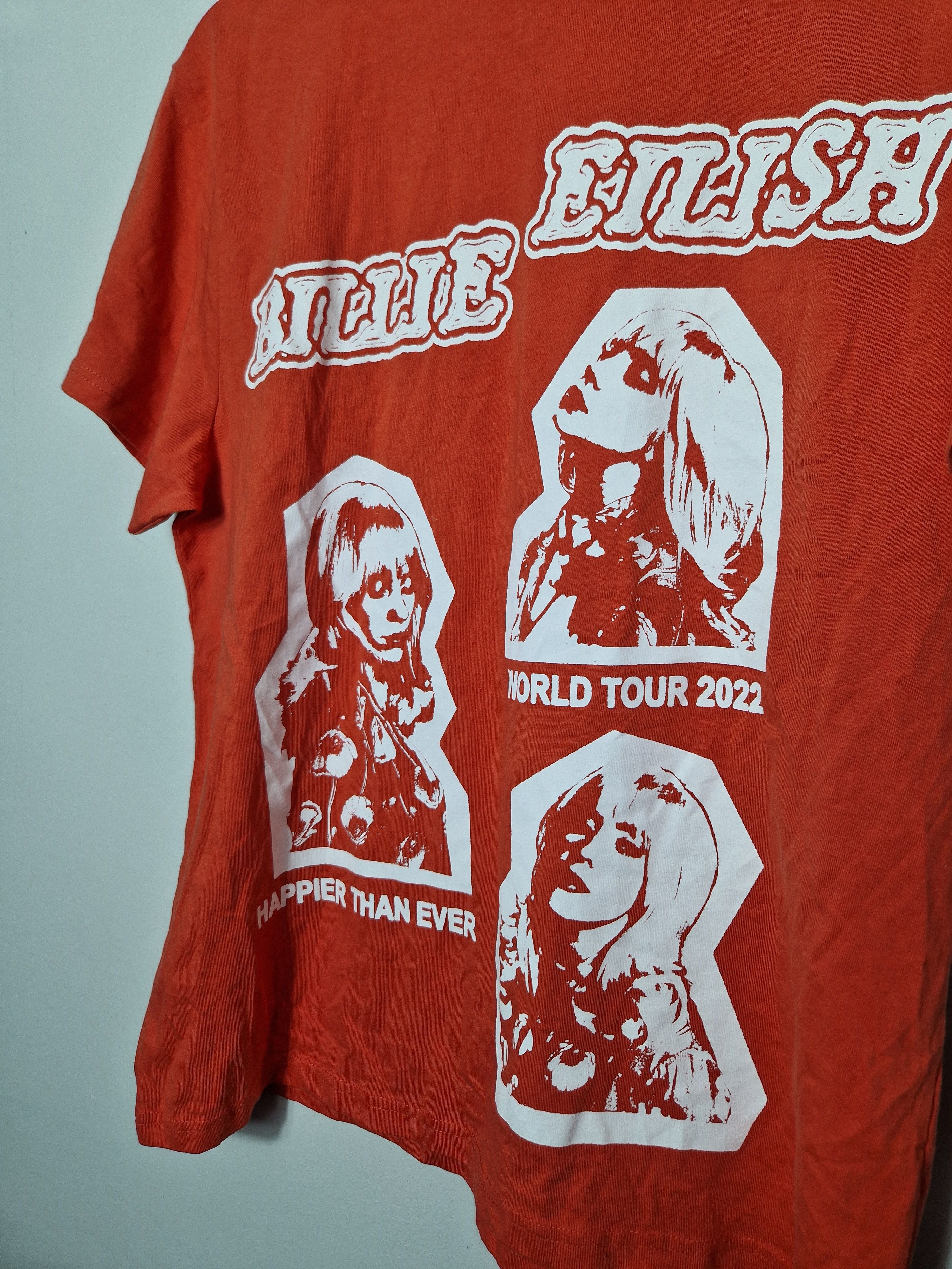Billie Eilish × Rap Tees Billie Eilish Happier Than Ever 2022 Tour Og Tee merch Size US S / EU 44-46 / 1 - 3 Thumbnail