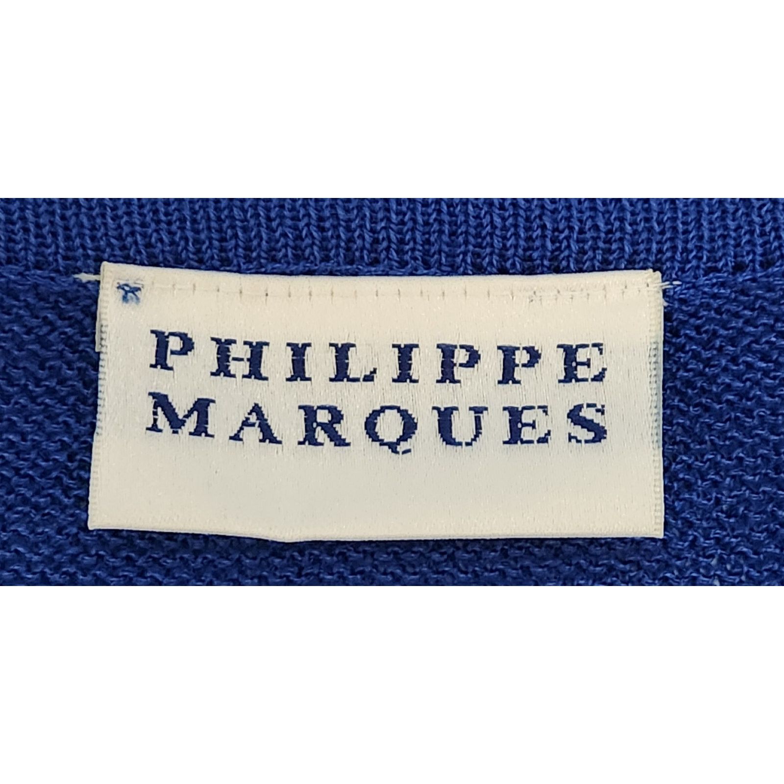 Other Philippe Marques Blue Tight Knit Round Neck Top 14 Size XL / US 12-14 / IT 48-50 - 4 Thumbnail