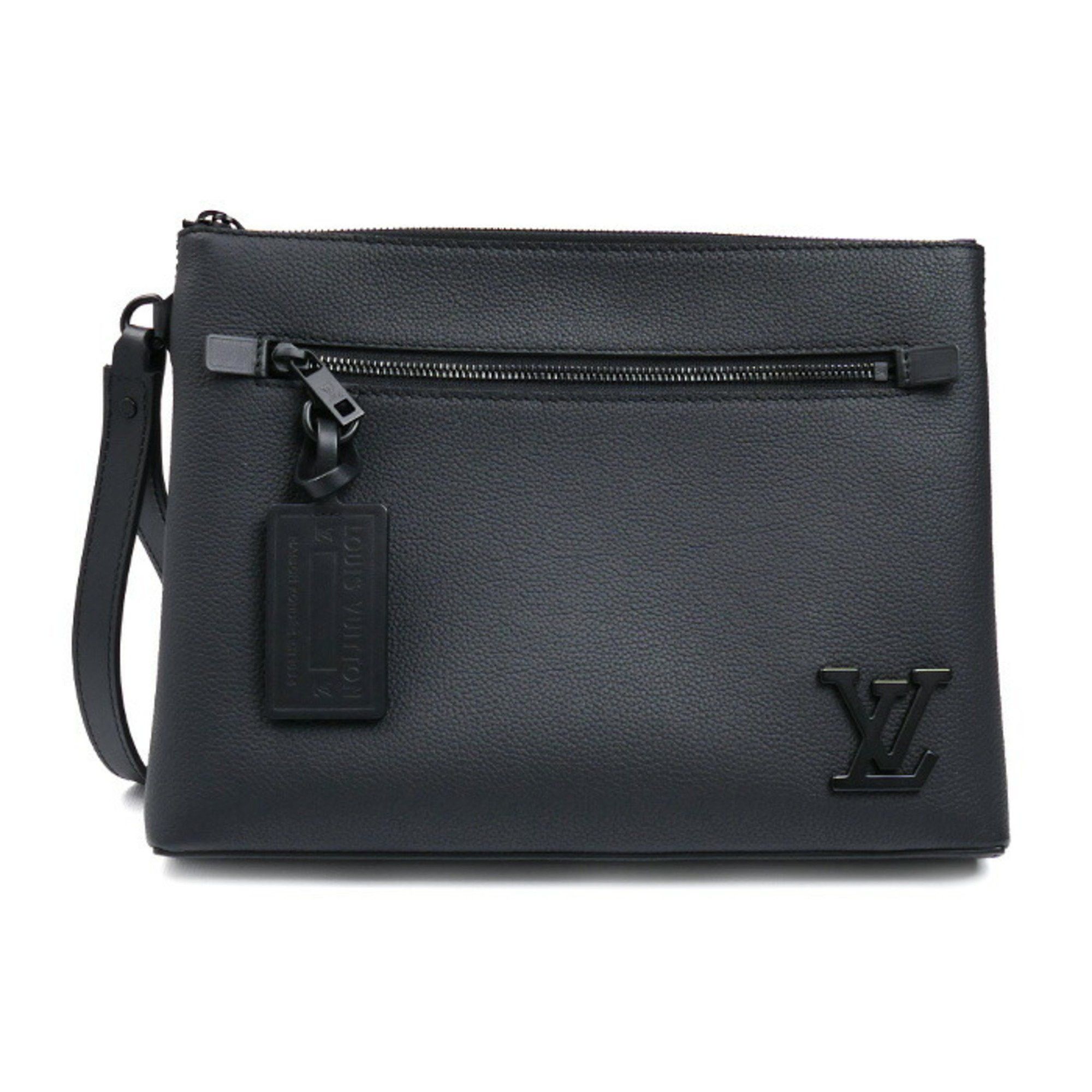 LOUIS VUITTON Take Off Pouch LV Aerogramme Black M69837 Unisex