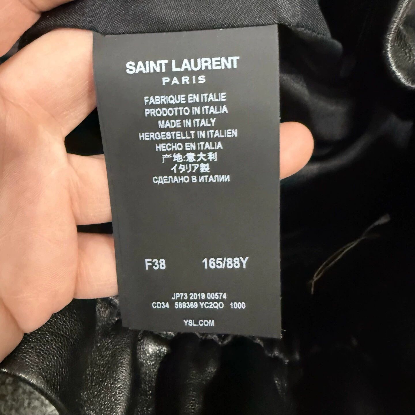 Saint Laurent Paris SLP black lambskin shorts 38 99 new Size 27" / US 4 / IT 40 - 4 Thumbnail