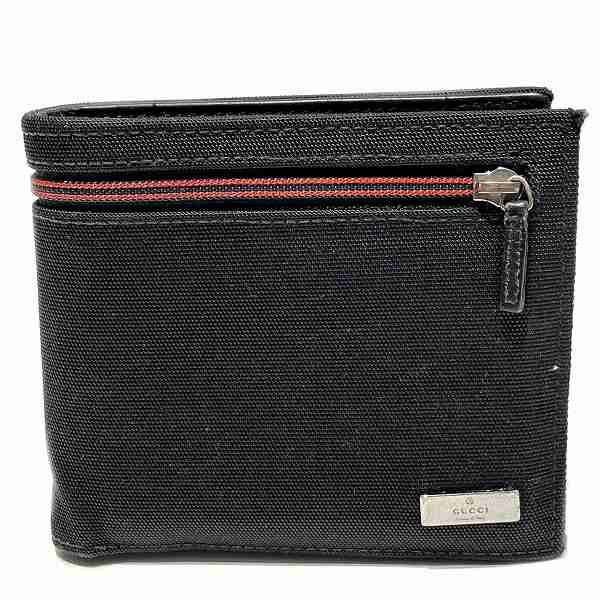 Gucci Gucci Gucci Canvas Leather Compact Wallet 124708 Canvas Short Wallet 124708 in Good Condition Size ONE SIZE - 1 Thumbnail