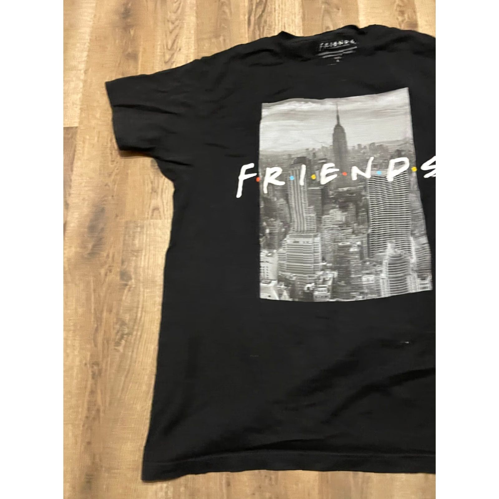 Vintage Friends Shirt Mens Large Black Graphic Print T-Shirt Short Sleeve Round Neck Regular Fit Brand Friends Clothing Men Size US L / EU 52-54 / 3 - 4 Thumbnail