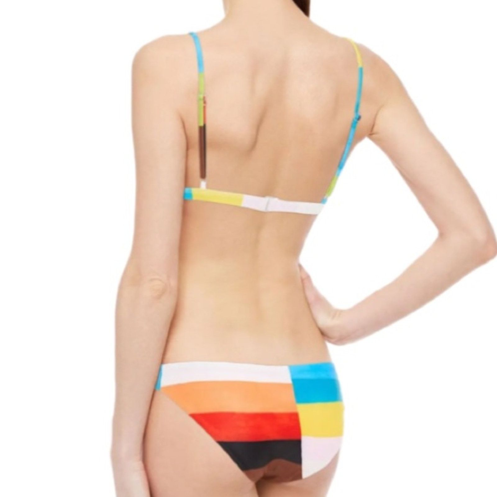 Mara Hoffman Mara Hoffman Astrid Color-Block Triangle Bikini SIze S & M Size ONE SIZE - 2 Thumbnail
