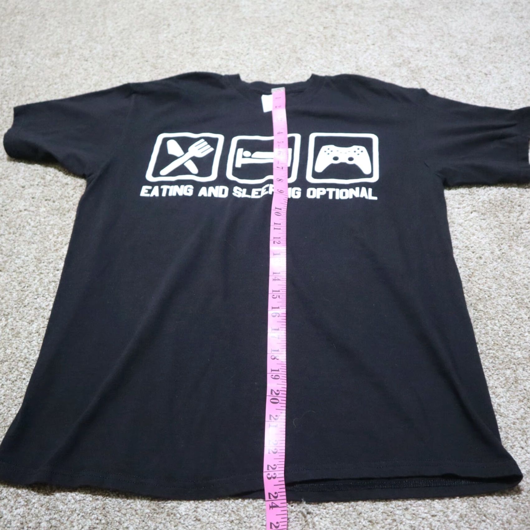 Gildan Vintage Gamer T-Shirt Adult Medium Black Funny Graphic Tee 2010s Unisex Size US M / EU 48-50 / 2 - 6 Thumbnail