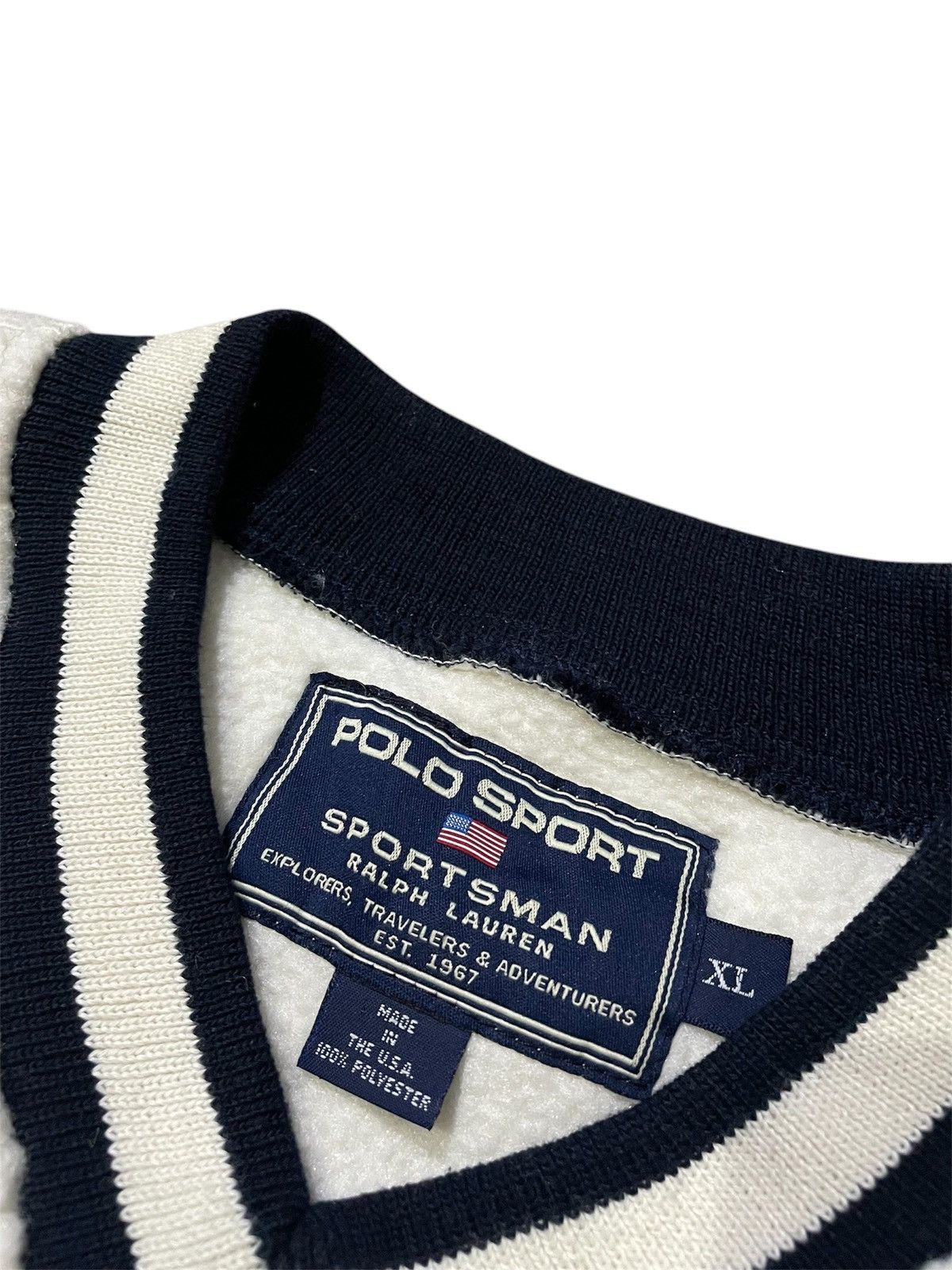 Polo Ralph Lauren × Ralph Lauren Sport × Vintage Polo Ralph Lauren Sport Sherpa Sweatshirt Size US XL / EU 56 / 4 - 3 Thumbnail