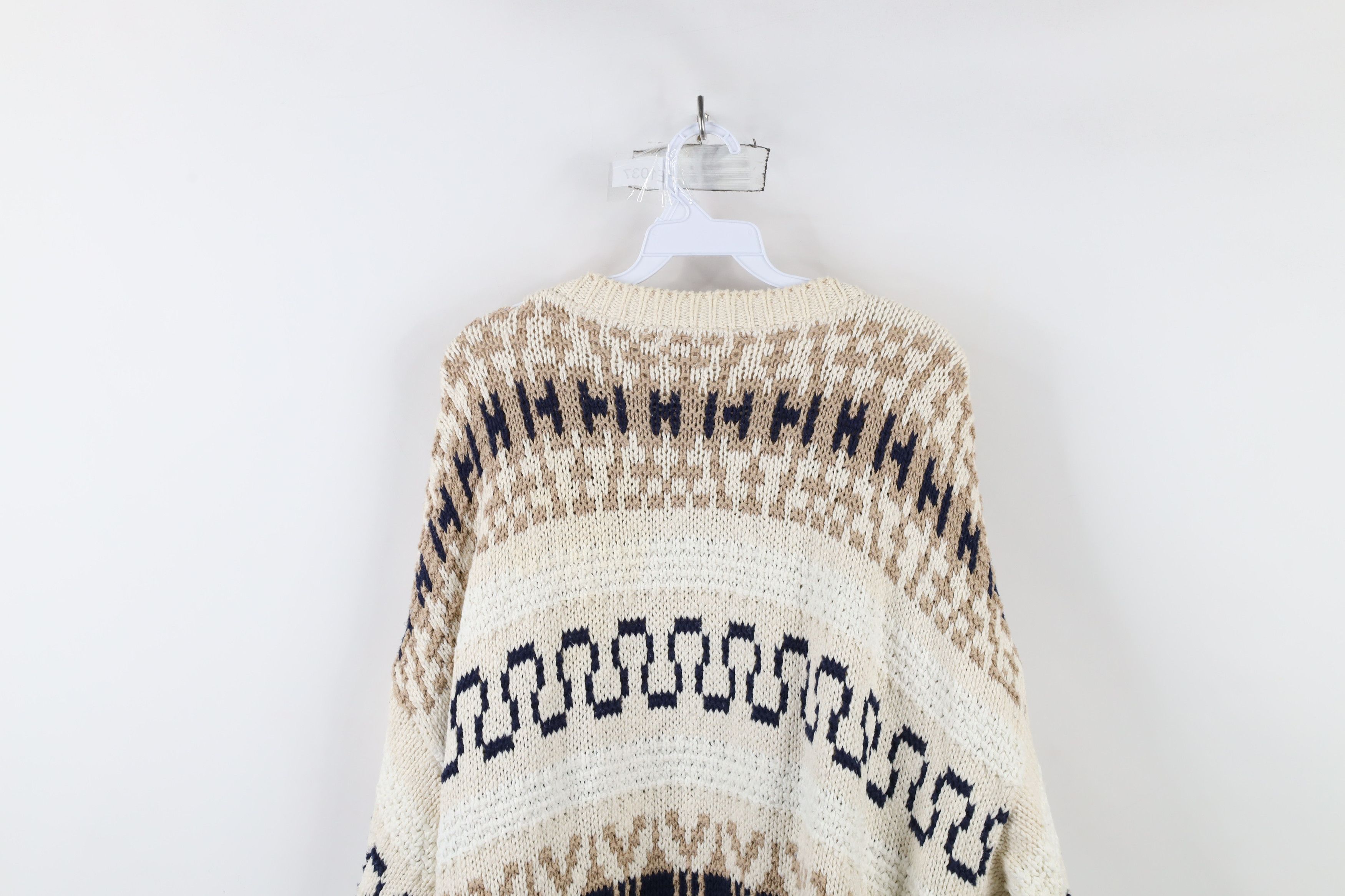 Vintage Vintage 90s Streetwear Cotton Fair Isle Knit Sweater USA Size US XL / EU 56 / 4 - 12 Thumbnail