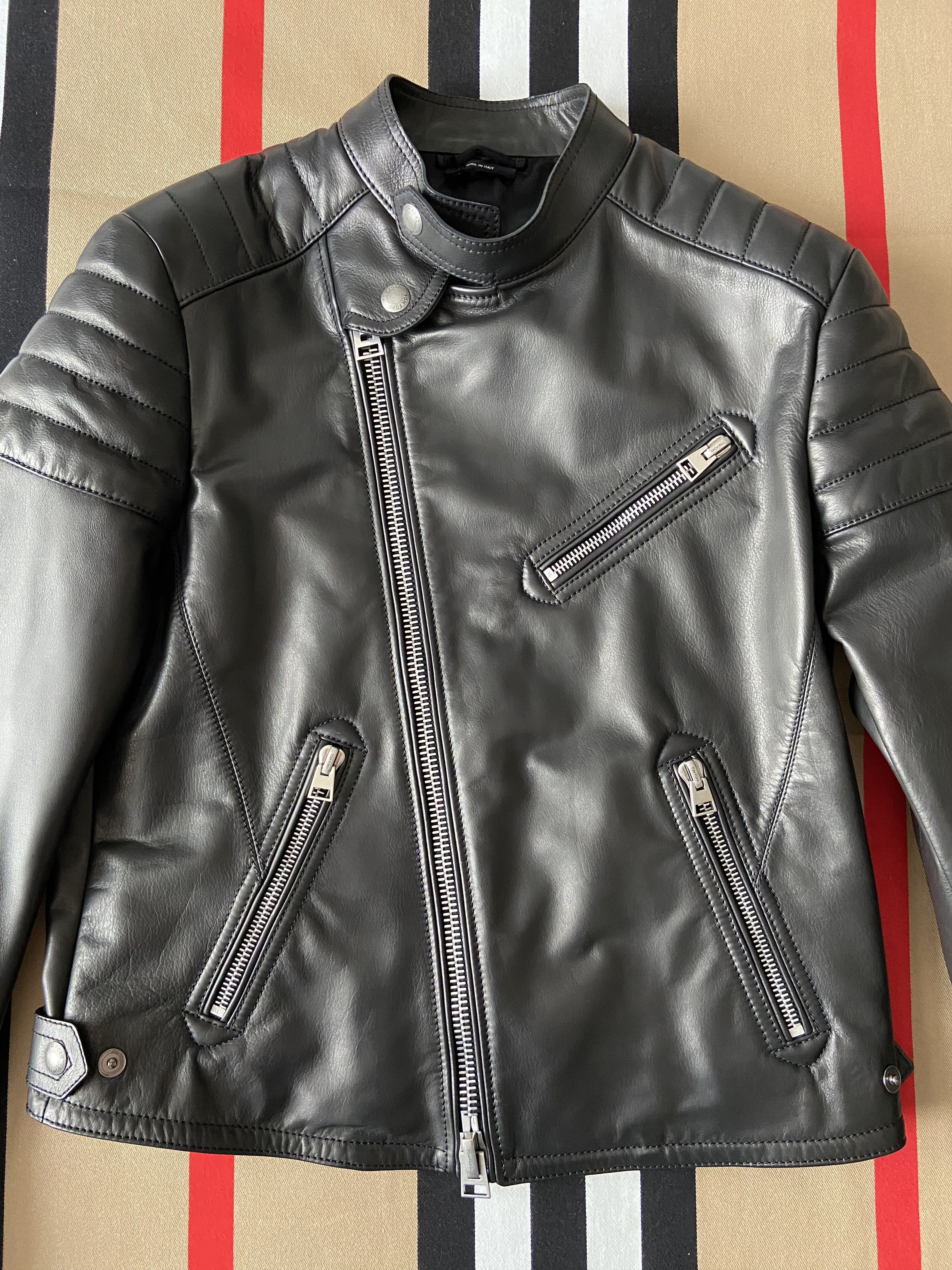 Tom Ford New Tom Ford Leather Biker Jacket Black Size US L / EU 52-54 / 3 - 5 Thumbnail